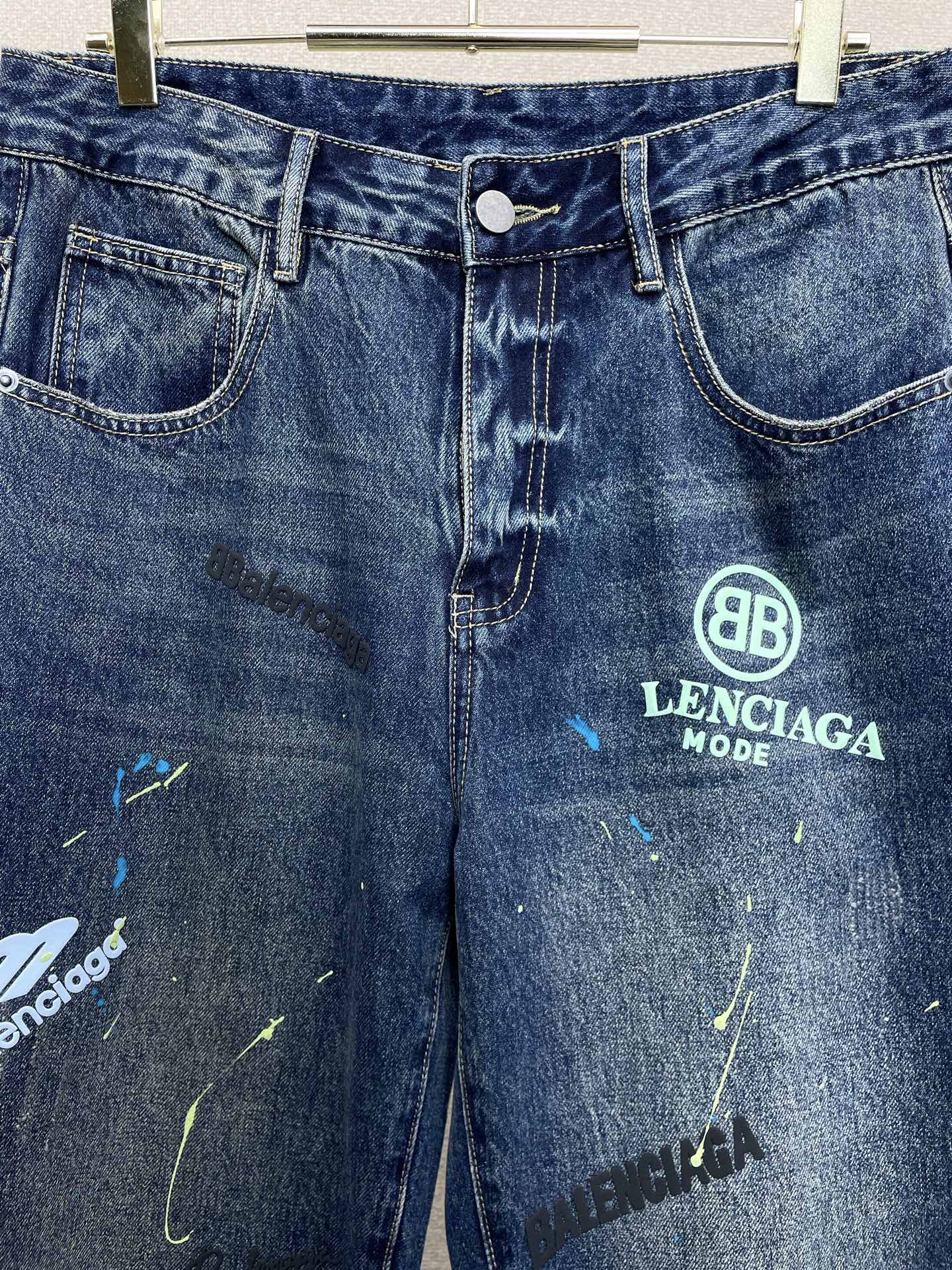 。Balenciaga巴黎世家💥砸锅卖铁都要上的新款新款 休闲牛仔裤👖高端版本！专柜定制面料 透气舒适度