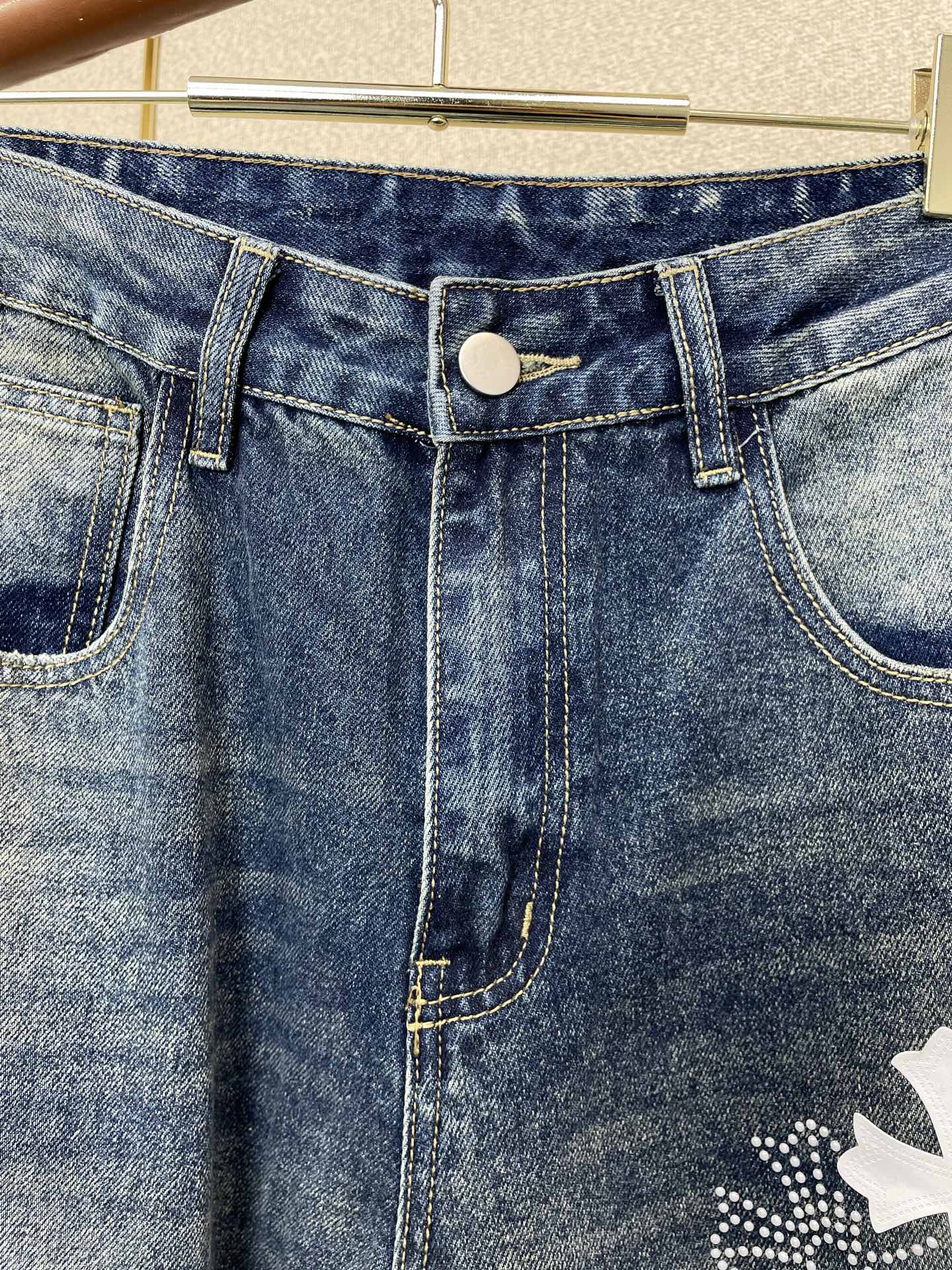 。Chrome hearts克罗心💥砸锅卖铁都要上的新款新款 休闲牛仔裤👖高端版本！专柜定制面料 透气舒