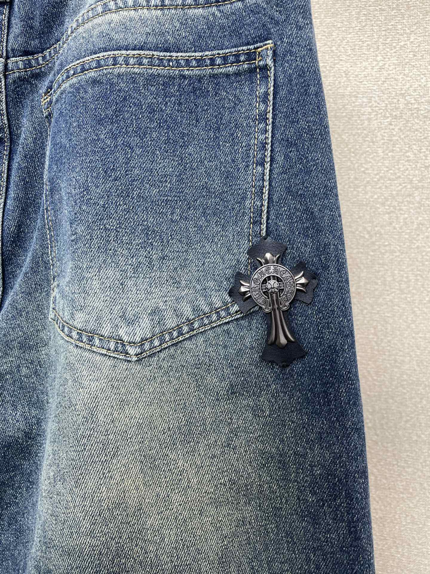 。Chrome hearts克罗心💥砸锅卖铁都要上的新款新款 休闲牛仔裤👖高端版本！专柜定制面料 透气舒
