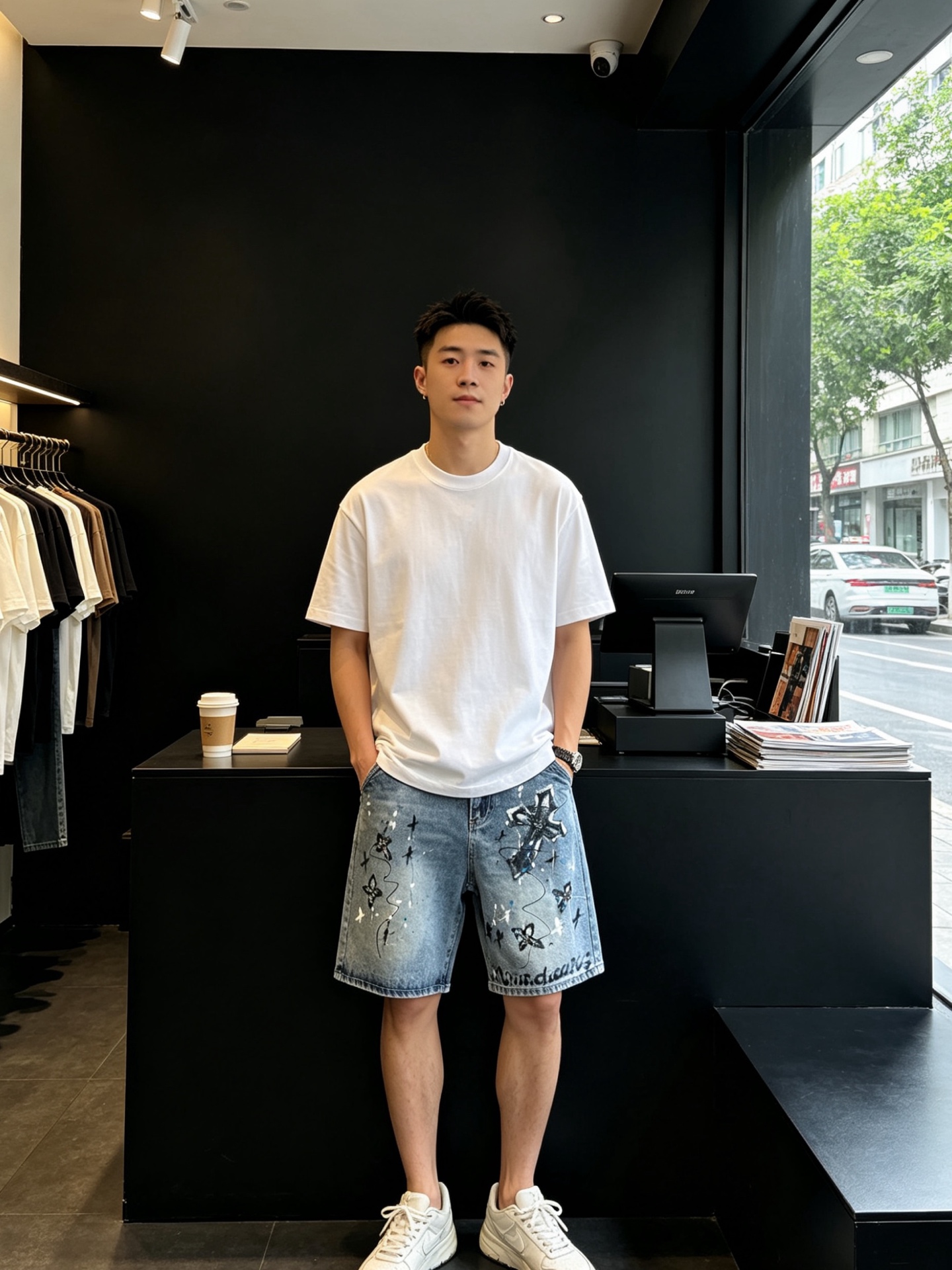 NO:916711,.Chrome Hearts Chrome Hearts is a new high-end version of casual denim shorts that everyone will buy!  Custom-made fabrics at the counter are highly breathable and comfortable, with impeccable details and brand element design concepts, reflecting high quality. It feels delicate and soft!  It presents a casual cut and the upper body shape is awesome!  Code number: 29-38,,chrome hearts,chrome hearts,shorts,19860909.Chrome hearts克罗心砸锅卖铁都要上的新款新款 休闲牛仔短裤 高端版本！专柜定制面料 透气舒适度高,细节无可挑剔,品牌元素设计理念,体现高品质.手感细腻柔软！呈现休闲裁剪,上身版型超赞！码数: 29-38,,chrome hearts,chrome hearts,shorts,,Men's clothing