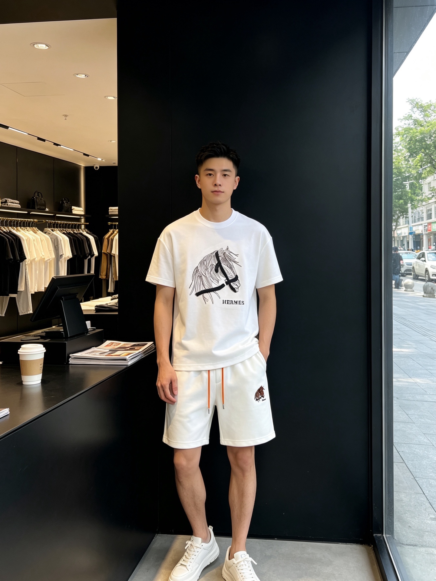 NO:916710,/Set. Hermès’s new and same-style set that must be sold at all over the counter. Breathable, comfortable and casual!  Full of high-end feel!  The details are exquisite and high-end, and the workmanship is impeccable!  The original high-end fabric is very high-end!  The fabric is soft, delicate and comfortable, moisture-absorbent, quick-drying and breathable, neat and stylish. Size M-3XL,,hermes,hermes,19860909/套.Hermès爱马仕砸锅卖铁都要上的新款新款专柜同款套装 透气舒适休闲！高级感满满！细节精致高档,做工无可挑剔！原版高端面料很显高级！面料柔软细腻舒适 吸湿速干透气,利落有型.码数M-3XL,,hermes,hermes,,Men's clothing