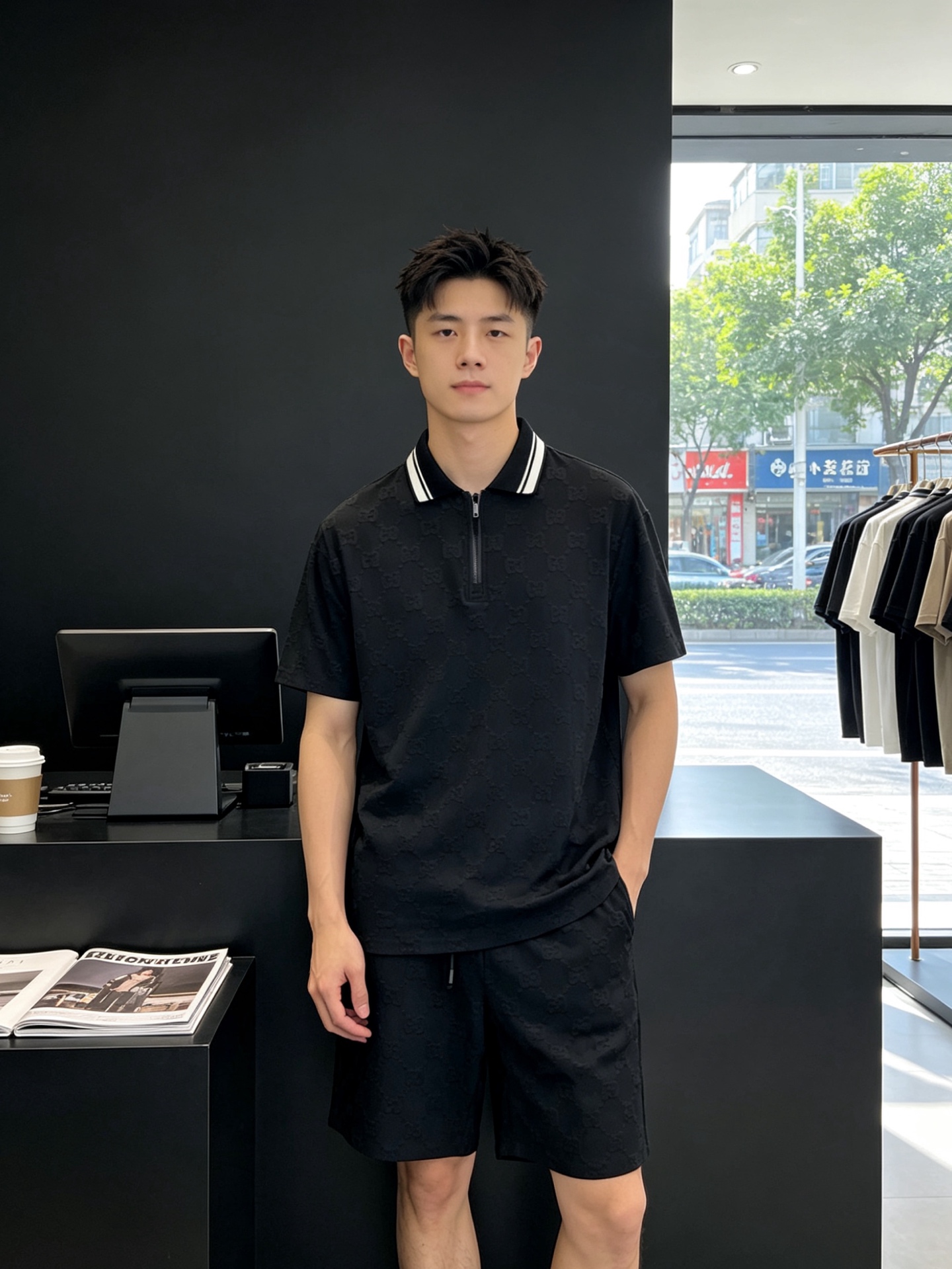 NO:916712,/Set. Gucci’s new and same-style set that must be sold at all Gucci counters. Breathable, comfortable and casual!  Full of high-end feel!  The details are exquisite and high-end, and the workmanship is impeccable!  The original high-end fabric is very high-end!  The fabric is soft, delicate and comfortable, moisture-absorbent, quick-drying and breathable, neat and stylish. Size M-3XL,,gucci,gucci,19860909/套.Gucci古驰砸锅卖铁都要上的新款新款专柜同款套装 透气舒适休闲！高级感满满！细节精致高档,做工无可挑剔！原版高端面料很显高级！面料柔软细腻舒适 吸湿速干透气,利落有型.码数M-3XL,,gucci,gucci,,Men's clothing