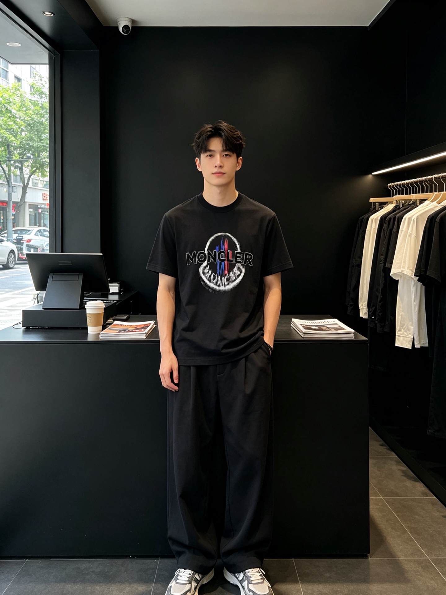 NO:875510,.Moncler's new and original men's casual short-sleeve, high-end customized, high-end version, fashionable and versatile imported fabrics, super soft and delicate to the touch, skin-friendly and comfortable to wear, high-end boutique, the upper body is exquisitely made by the factory, a must-have item for men, complete with three standards, size M-3XL, Moncler, T-shirt,19860909.Moncler蒙口砸锅卖铁都要上的新款新款原单男士休闲短袖 高端定制 高端版本 时尚百搭爆款进口面料 手感超柔软细腻 穿着亲肤舒适 高端精品 代工厂精细做上身非常赞 男士必备单品 三标齐全 码数M-3XL,,Moncler,T-shirt,,Men's clothing