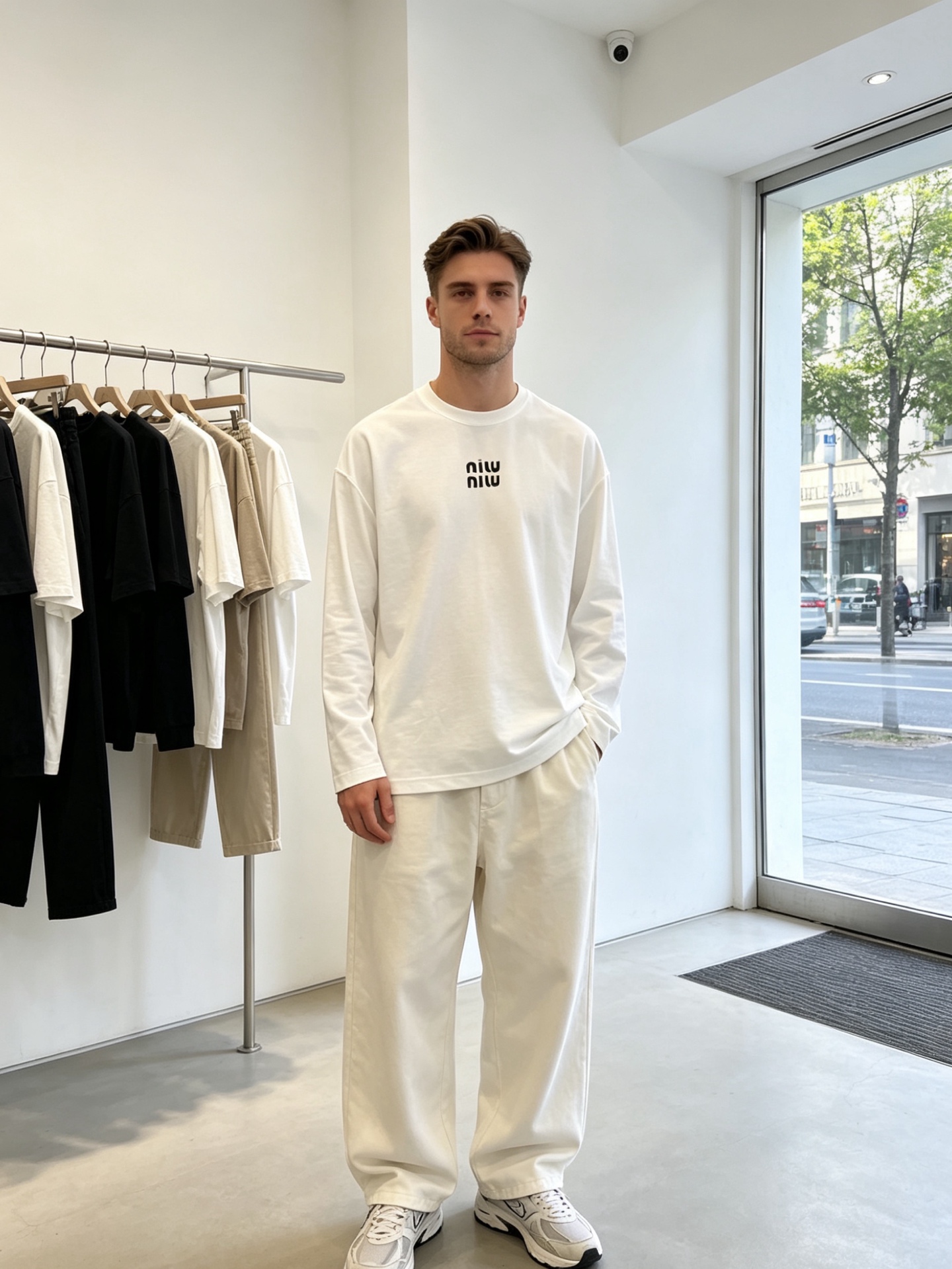 NO:875531,.Miumiu is a must-have new style original men's casual long sleeve. High-end customization. High-end version. Fashionable and versatile imported fabric. Super soft and delicate feel. Skin-friendly and comfortable to wear. High-end boutique. The upper body is finely made by the factory. It's a must-have item for men. Three complete standards. Size M-6XL,,miumiu,19860909.Miumiu谬谬砸锅卖铁都要上的新款新款原单男士休闲长袖 高端定制 高端版本 时尚百搭爆款进口面料 手感超柔软细腻 穿着亲肤舒适 高端精品 代工厂精细做上身非常赞 男士必备单品 三标齐全 码数M-6XL,,miumiu,,Men's clothing
