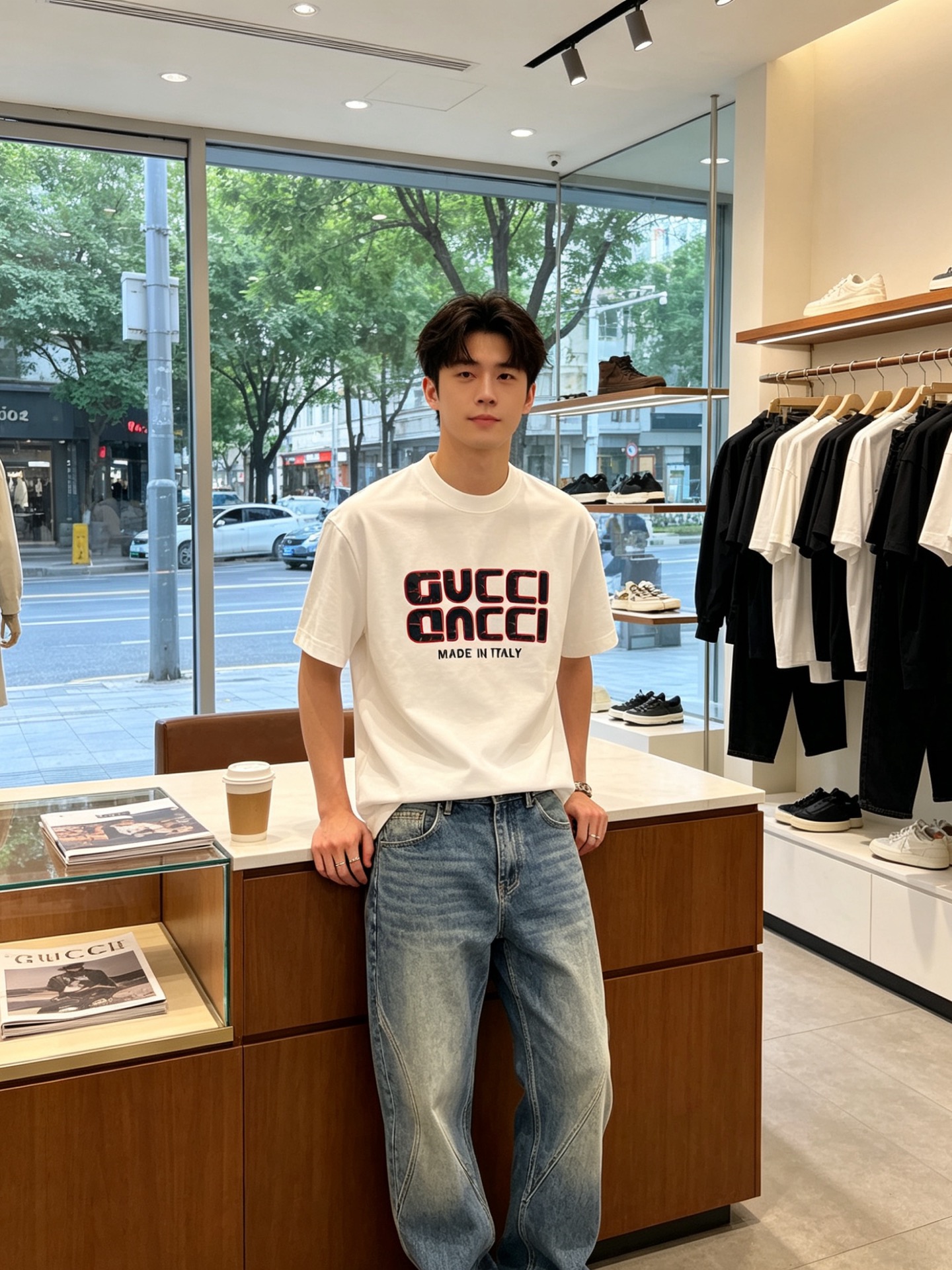 NO:856762,.Gucci Gucci exclusively provides new original men's casual short sleeves. High-end customization. High-end version. Fashionable and versatile imported fabrics. Super soft and delicate feel. Skin-friendly and comfortable to wear. High-end boutique. The upper body is exquisitely made by the factory. A must-have item for men. Three complete standards. Size M-3XL,,gucci,gucci,T-shirt,19860909.Gucci古驰独家专供新款原单男士休闲短袖 高端定制 高端版本 时尚百搭爆款进口面料 手感超柔软细腻 穿着亲肤舒适 高端精品 代工厂精细做上身非常赞 男士必备单品 三标齐全 码数M-3XL,,gucci,gucci,T-shirt,,Men's clothing
