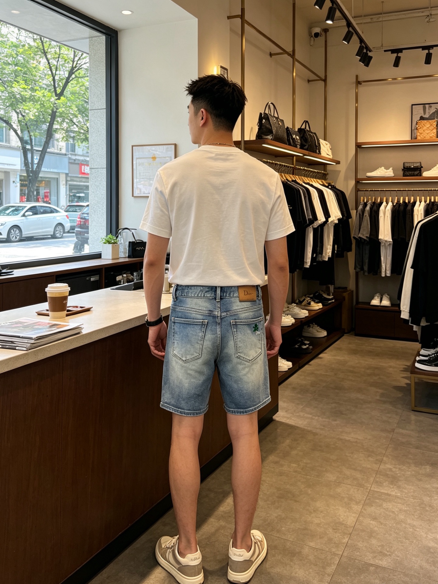 。Dior迪奥💥砸锅卖铁都要上的新款新款休闲牛仔短裤🩳高端版本！专柜定制面料 透气舒适度高，细节无可挑剔