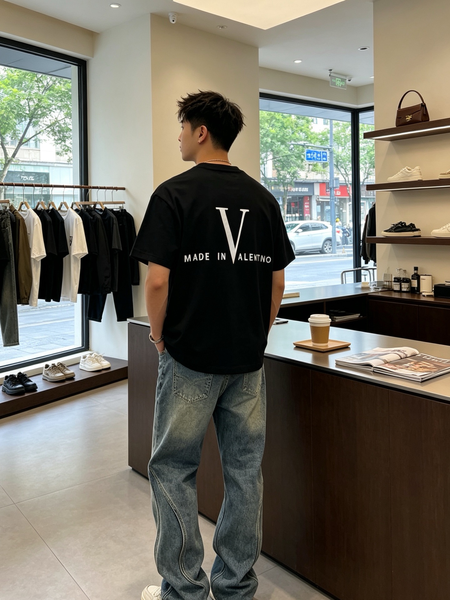 。VALENTINO华伦天奴💥独家专供新款原单男士休闲短袖 高端定制 高端版本 时尚百搭爆款⚠️⚠️✨✨