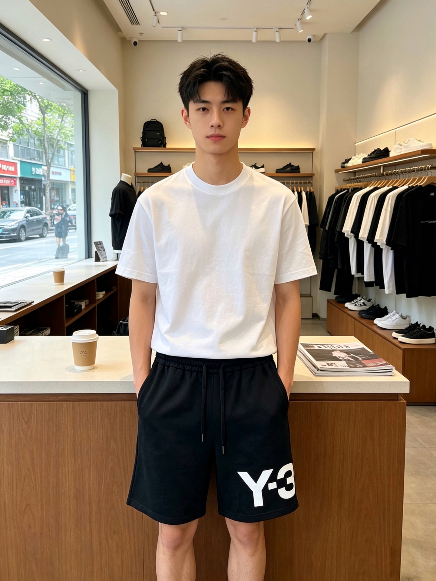 NO:856743,.Y-3 Yohji Yamamoto exclusively provides new casual shorts, high-end version!  Custom-made fabrics at the counter are highly breathable and comfortable, with impeccable details and brand element design concepts, reflecting high quality. It feels delicate and soft!  It presents a casual cut and the upper body shape is awesome!  Size: XS-L,,shorts,19860909.Y-3山本耀司独家专供新款休闲短裤 高端版本！专柜定制面料 透气舒适度高,细节无可挑剔,品牌元素设计理念,体现高品质.手感细腻柔软！呈现休闲裁剪,上身版型超赞！码数: XS-L,,shorts,,Men's clothing