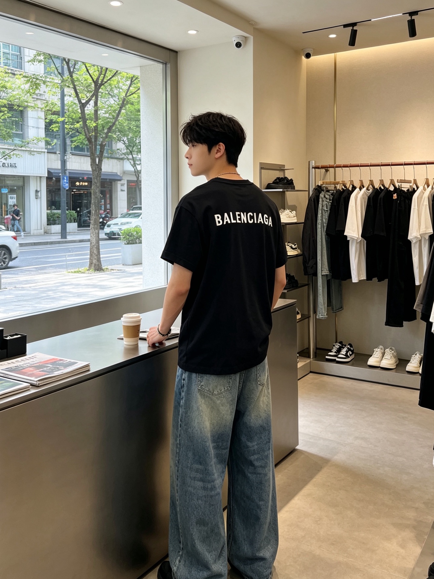 。Balenciaga巴黎世家💥砸锅卖铁都要上的新款新款原单男士休闲短袖 高端定制 高端版本 时尚百搭爆