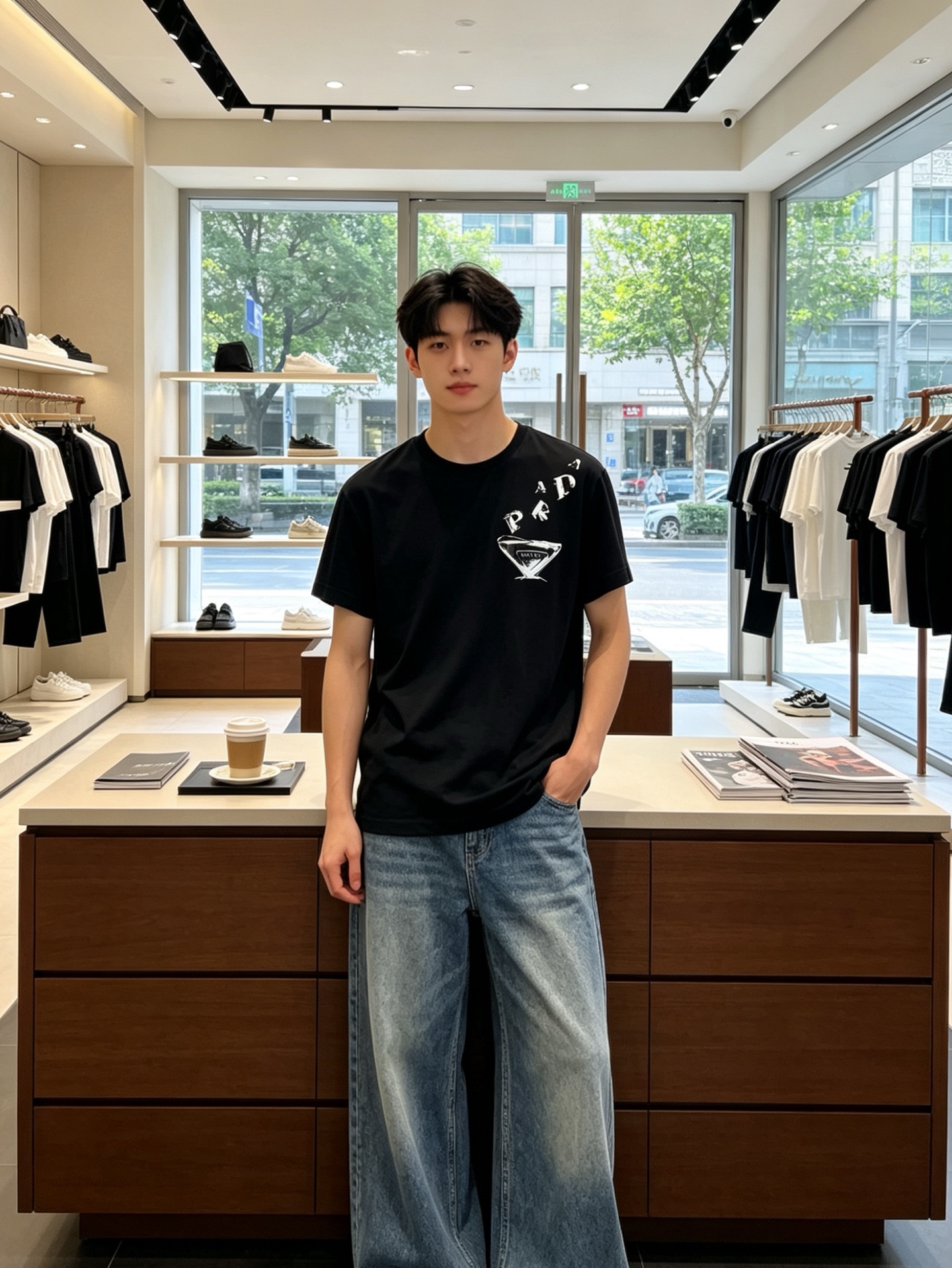 NO:856968,.Prada exclusively supplies new original men's casual short-sleeves. High-end customization. High-end version. Fashionable and versatile imported fabrics. Super soft and delicate feel. Skin-friendly and comfortable to wear. High-end boutique. The upper body is exquisitely made by the factory. A must-have item for men. Complete with three standards. Size M-3XL, prada, prada, T-shirt,19860909.Prada普拉达独家专供新款原单男士休闲短袖 高端定制 高端版本 时尚百搭爆款进口面料 手感超柔软细腻 穿着亲肤舒适 高端精品 代工厂精细做上身非常赞 男士必备单品 三标齐全 码数M-3XL,,prada,prada,T-shirt,,Men's clothing