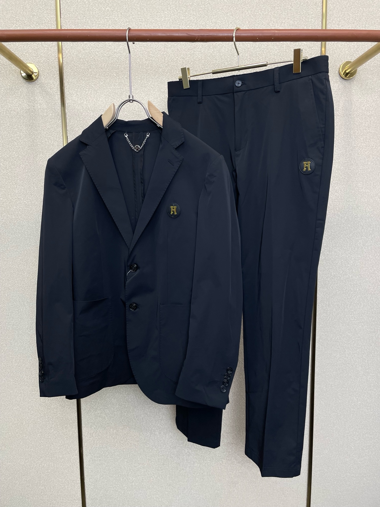 Hermès爱马仕💥新款西服套装。外贸公司订单 简约休闲西服套装。砸锅卖铁都要上的新款进口原版聚酯纤维面