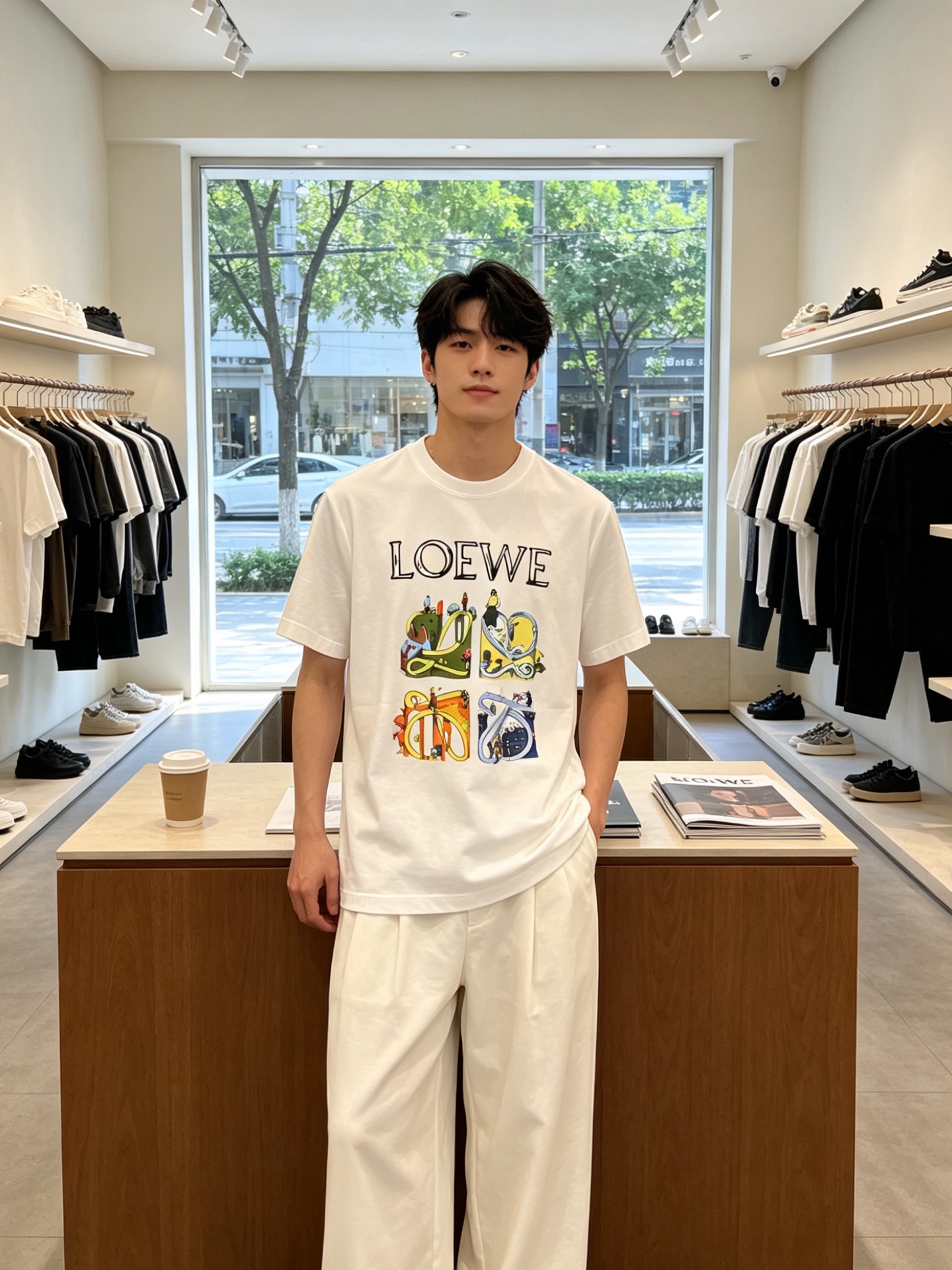 LOEWE罗意威💥砸锅卖铁都要上的新款新款原单男士休闲短袖 高端定制 高端版本 时尚百搭爆款⚠️⚠️✨✨