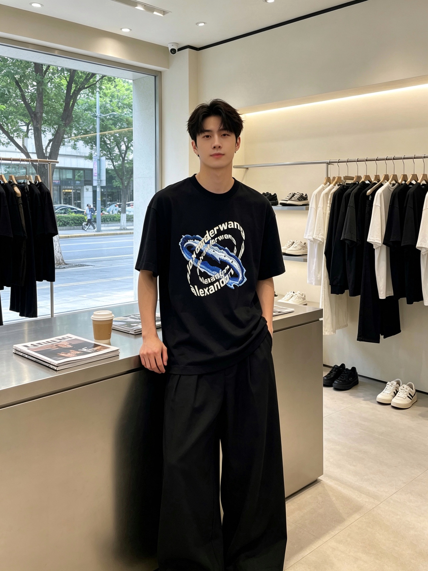 Alexanderwang亚历山大王💥砸锅卖铁都要上的新款新款原单男士休闲短袖 高端定制 高端版本 时尚