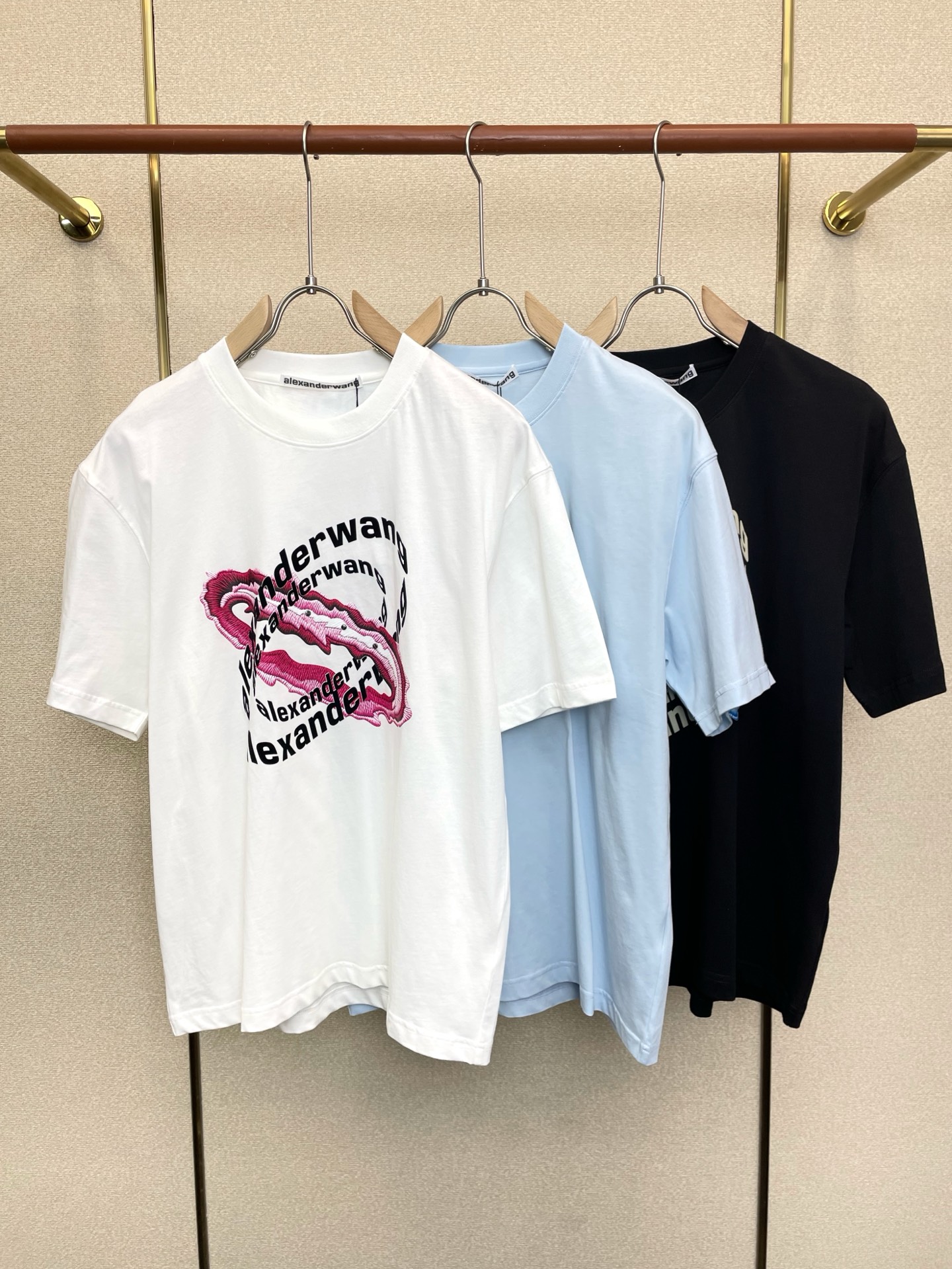 Alexanderwang亚历山大王💥砸锅卖铁都要上的新款新款原单男士休闲短袖 高端定制 高端版本 时尚