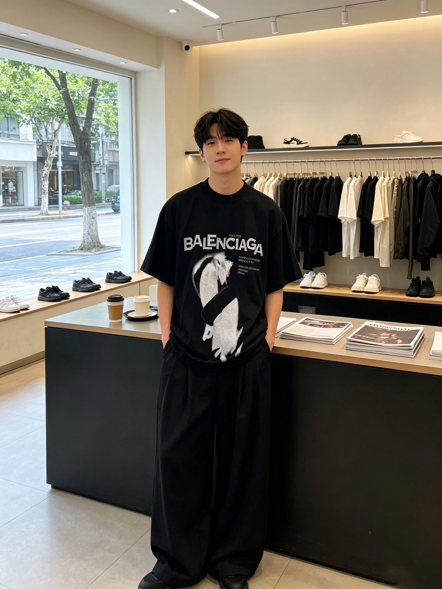。Balenciaga巴黎世家💥砸锅卖铁都要上的新款新款原单男士休闲短袖 高端定制 高端版本 时尚百搭爆