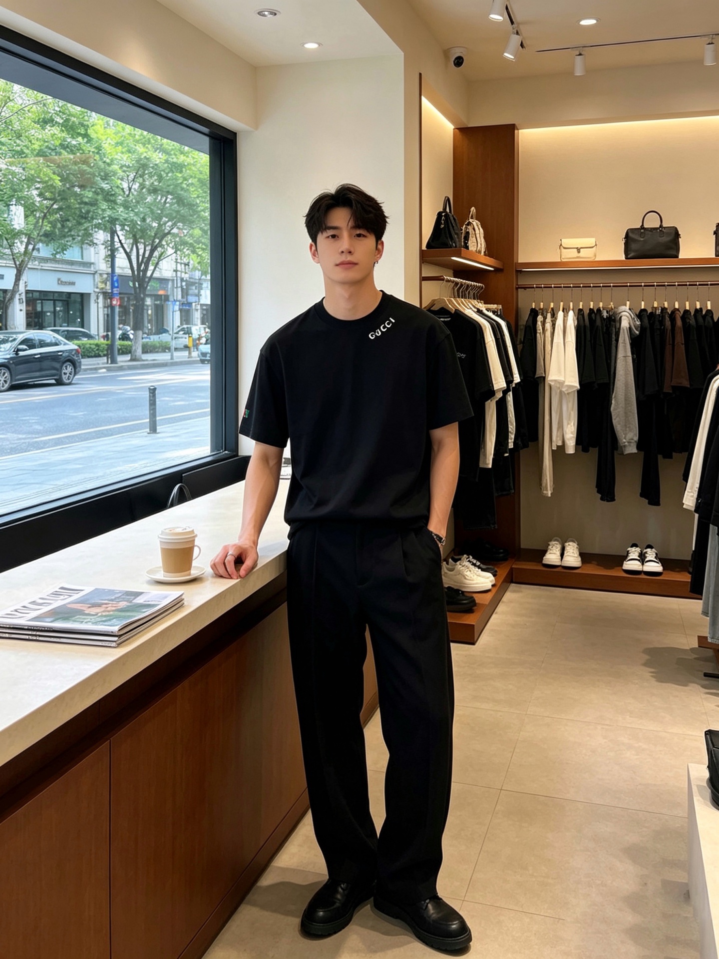 NO:915726,.Gucci Gucci's new and popular men's casual short-sleeved original items, high-end customization, high-end version, fashionable and versatile imported fabrics, super soft and delicate to the touch, skin-friendly and comfortable to wear, high-end boutique, the upper body is exquisitely made by the OEM, a must-have item for men, complete with three standards, size M-3XL,, gucci, gucci, T-shirt,19860909.Gucci古驰砸锅卖铁都要上的新款新款原单男士休闲短袖 高端定制 高端版本 时尚百搭爆款进口面料 手感超柔软细腻 穿着亲肤舒适 高端精品 代工厂精细做上身非常赞 男士必备单品 三标齐全 码数M-3XL,,gucci,gucci,T-shirt,,Men's clothing