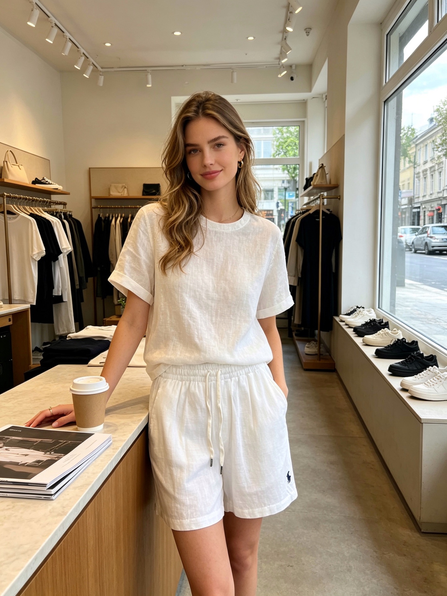 Ralph Lauren拉夫劳伦👚砸锅卖铁都要上的新款👚新款女装休闲亚麻短裤🩳高端版本！独特设计 专柜定