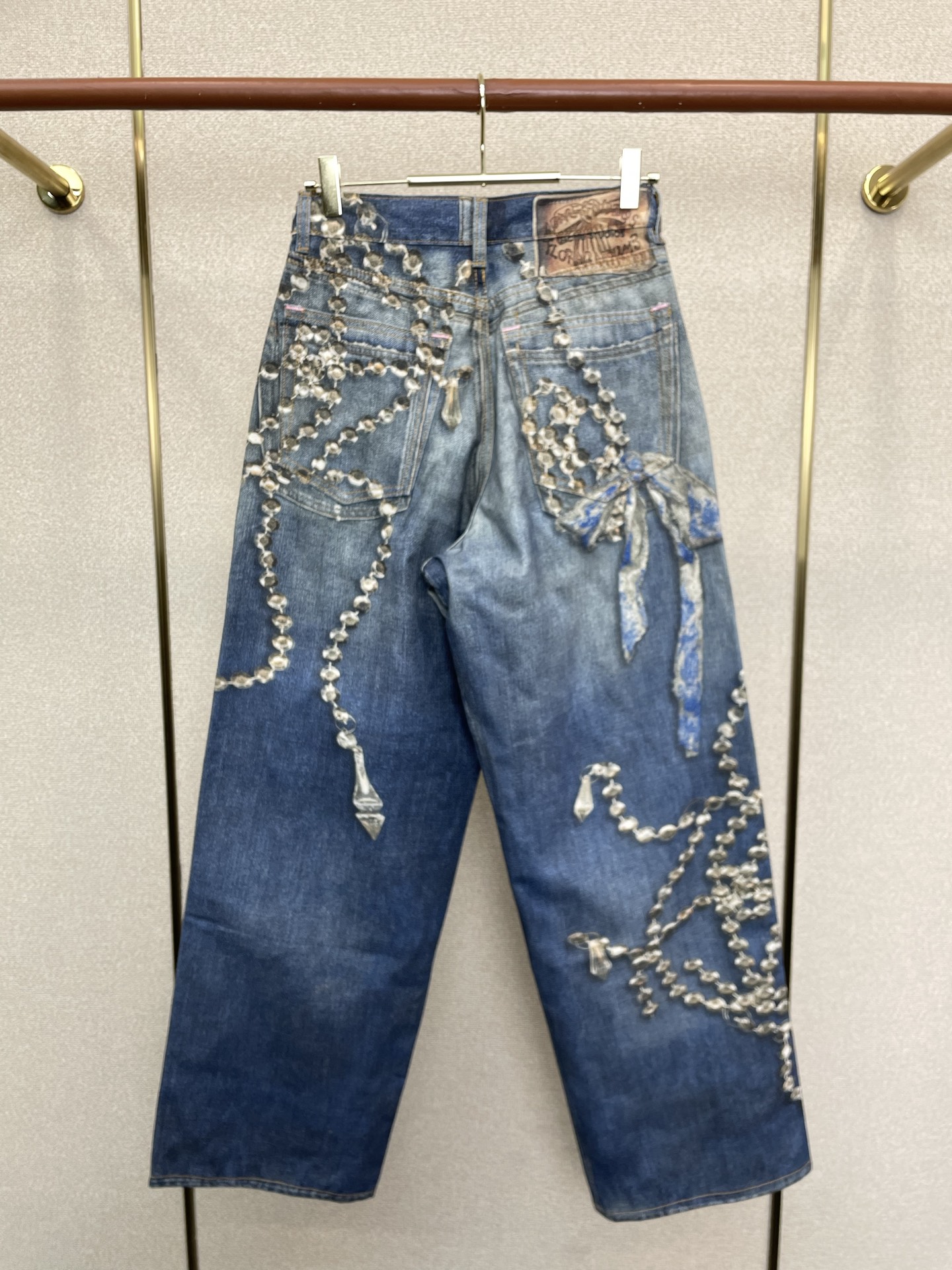 Acne Studios👚砸锅卖铁都要上的新款👚新款女装休闲牛仔阔腿裤 高端版本！独特设计 专柜定制面料