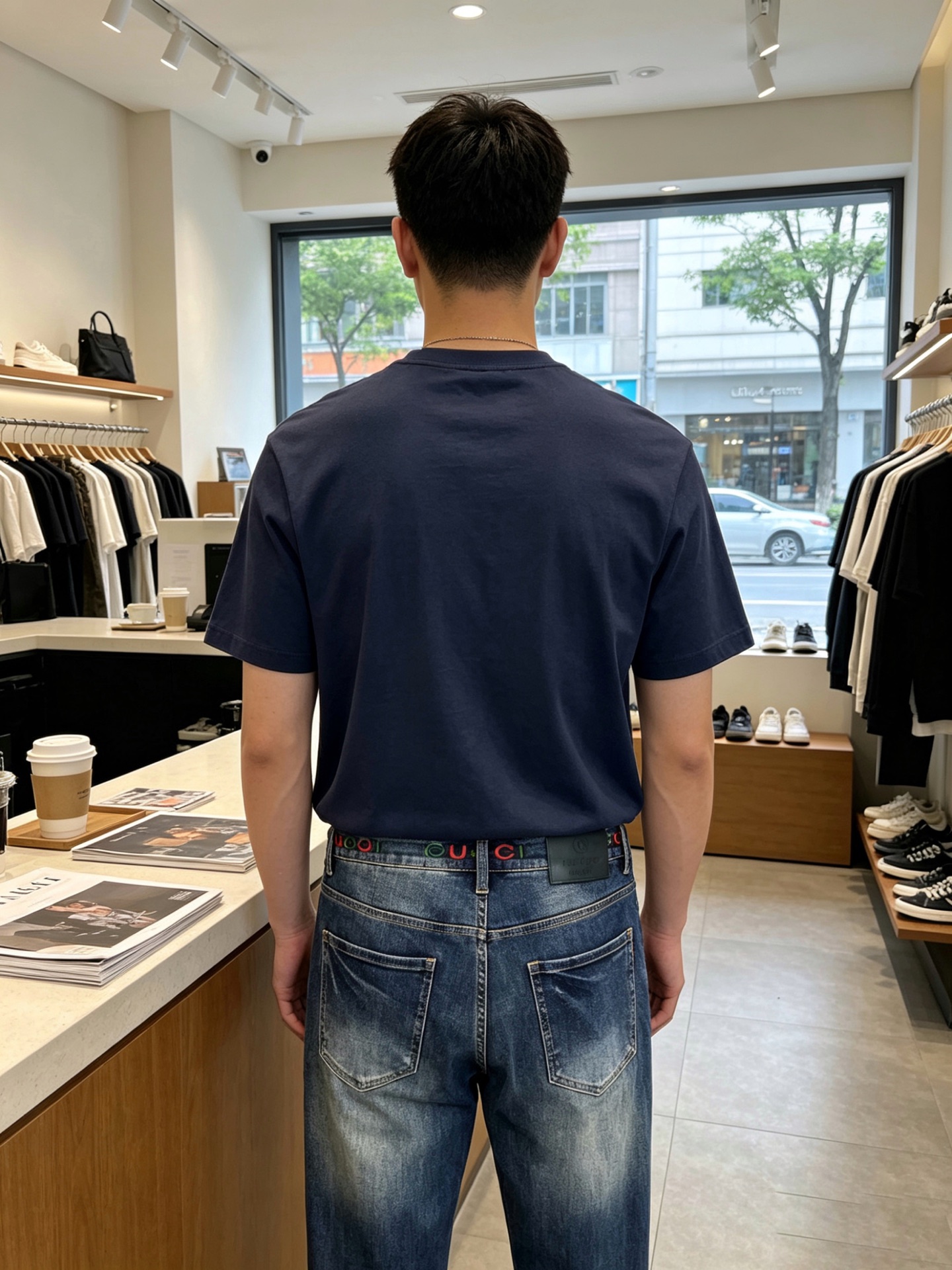 Gucci古驰💥砸锅卖铁都要上的新款新款牛仔裤👖高端版本 专柜定制面料 透气舒适度高，细节无可挑剔，品牌