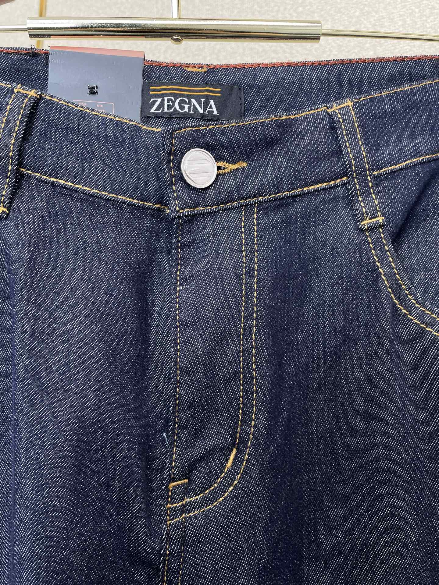 。ZEGNA杰尼亚💥砸锅卖铁都要上的新款新款牛仔裤👖高端版本 专柜定制面料 透气舒适度高，细节无可挑剔，