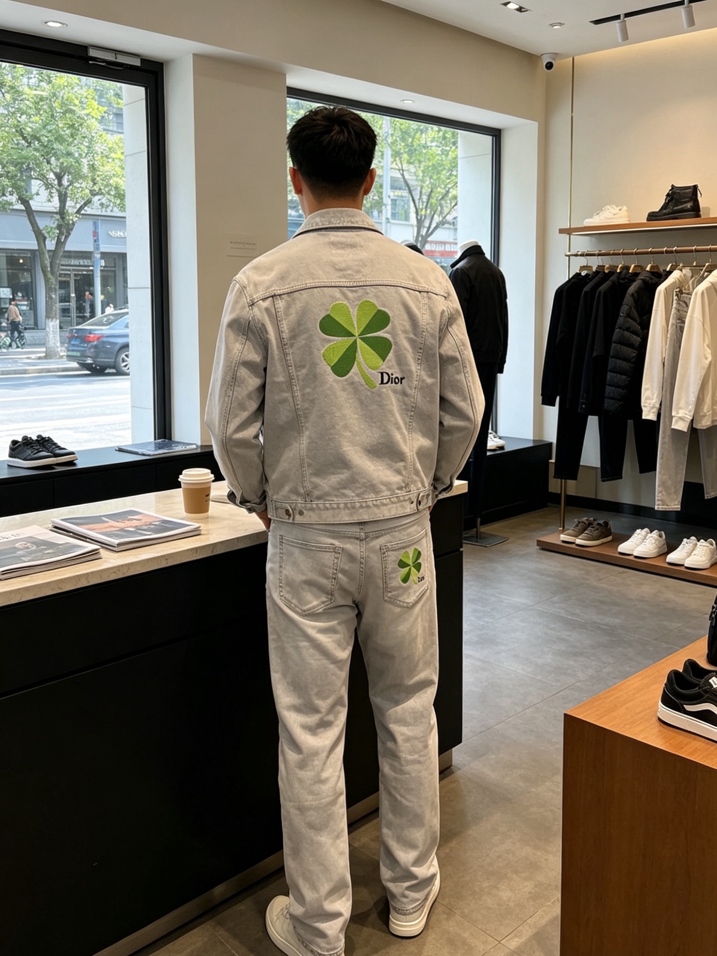 。Dior迪奥💥砸锅卖铁都要上的新款新款牛仔裤👖高端版本 专柜定制面料 透气舒适度高，细节无可挑剔，品牌