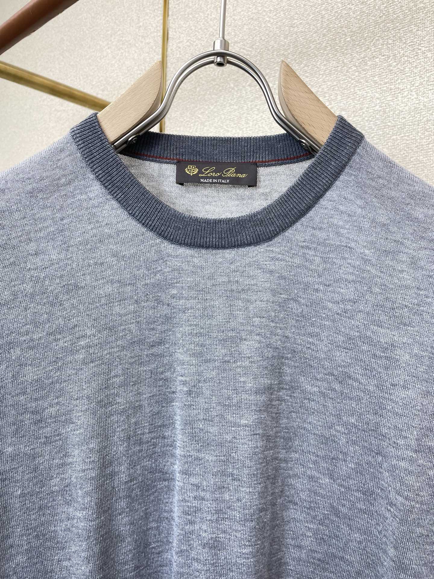 Loro Piana-Loro Piana诺悠翩雅💥砸锅卖铁都要上的新款新款原单男士休闲针织短袖 高端定