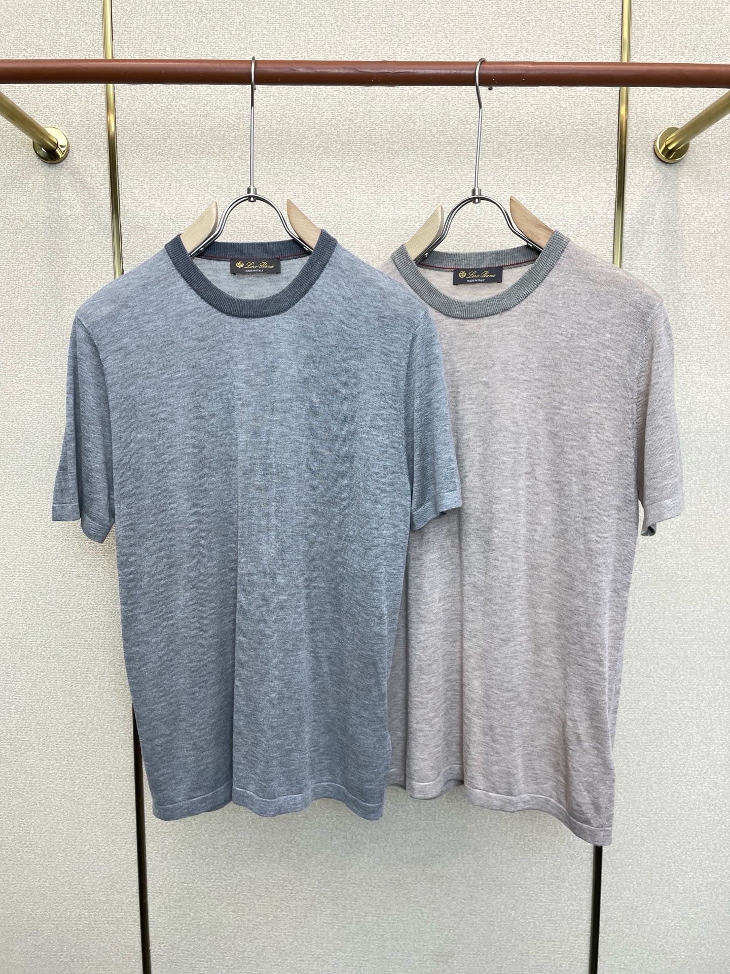 Loro Piana-Loro Piana诺悠翩雅💥砸锅卖铁都要上的新款新款原单男士休闲针织短袖 高端定