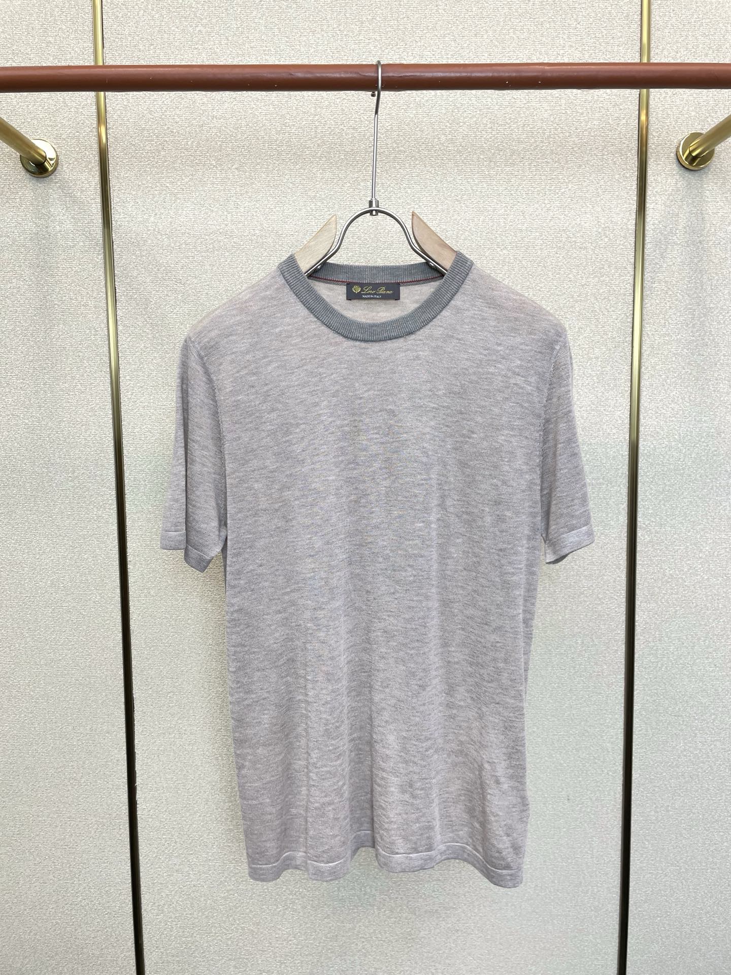 Loro Piana-Loro Piana诺悠翩雅💥砸锅卖铁都要上的新款新款原单男士休闲针织短袖 高端定