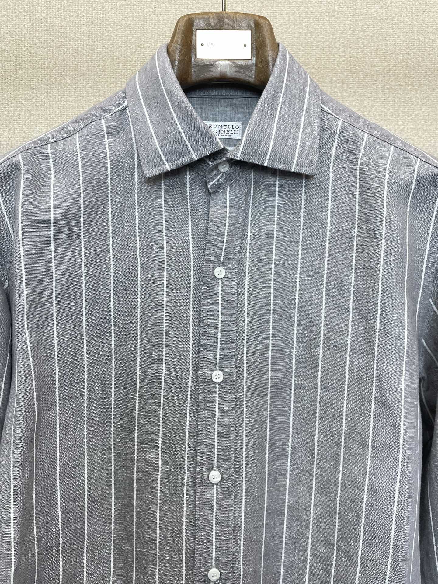 BC-Brunello Cucinali布鲁内洛·库奇内利💥砸锅卖铁都要上的新款新款原单男士休闲亚麻衬衫