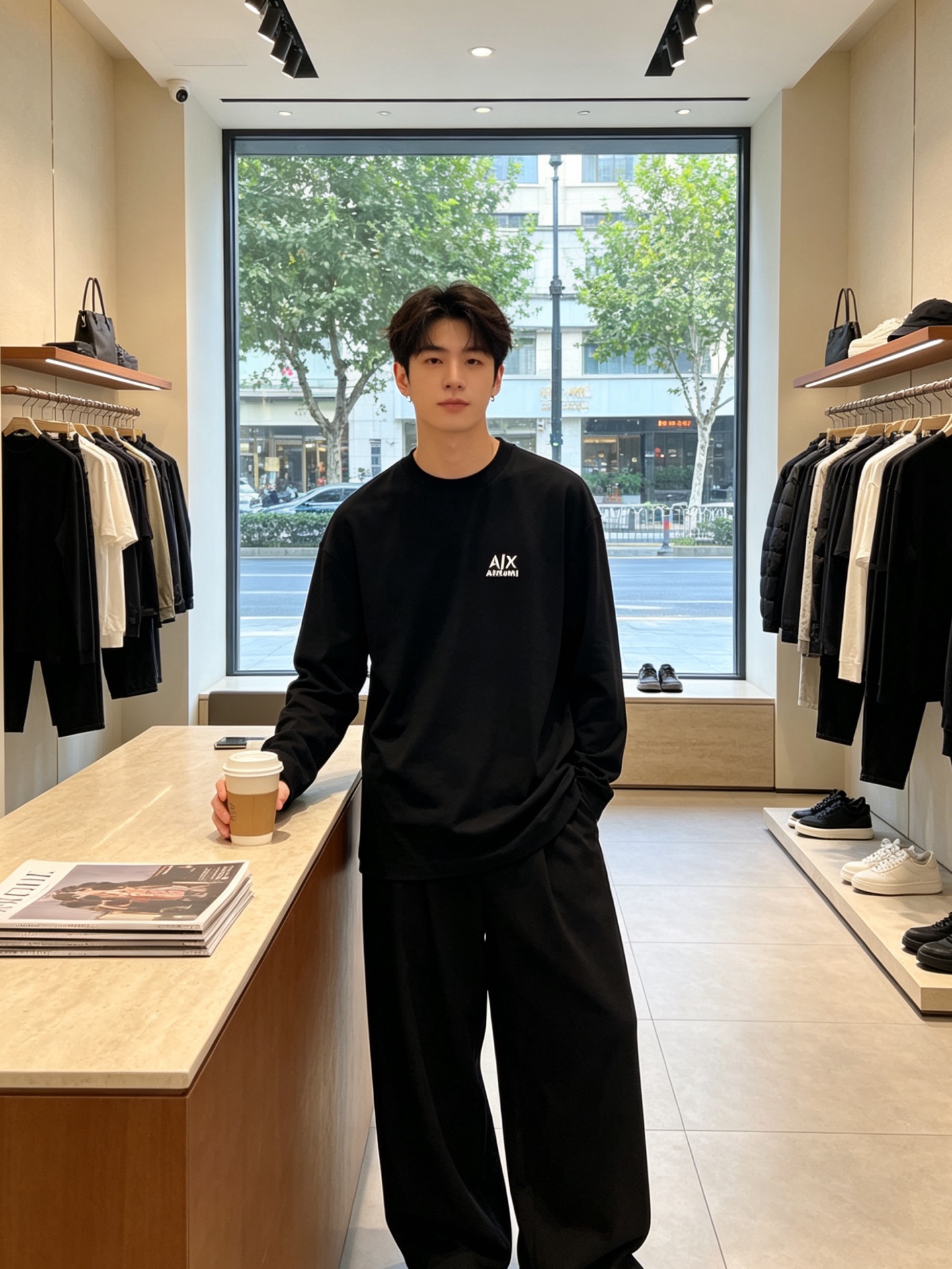 ARMANI阿玛尼💥砸锅卖铁都要上的新款新款原单男士休闲长袖 高端定制 高端版本 时尚百搭爆款⚠️⚠️✨