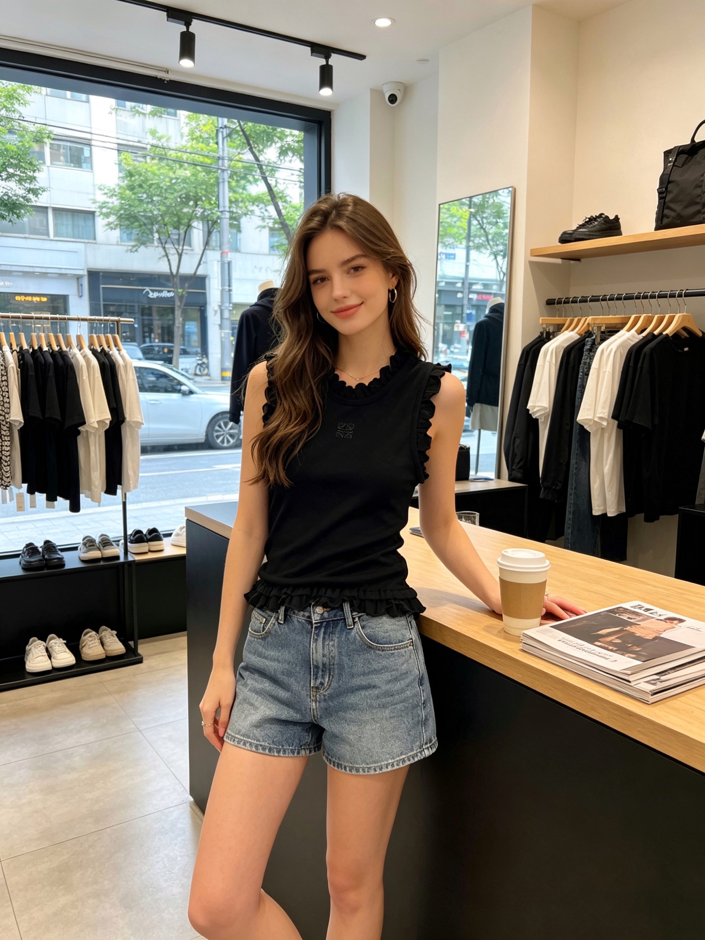 LOEWE罗意威👚砸锅卖铁都要上的新款👚新款女装休闲蕾丝边背心 高端版本！独特设计 专柜定制面料 透气舒