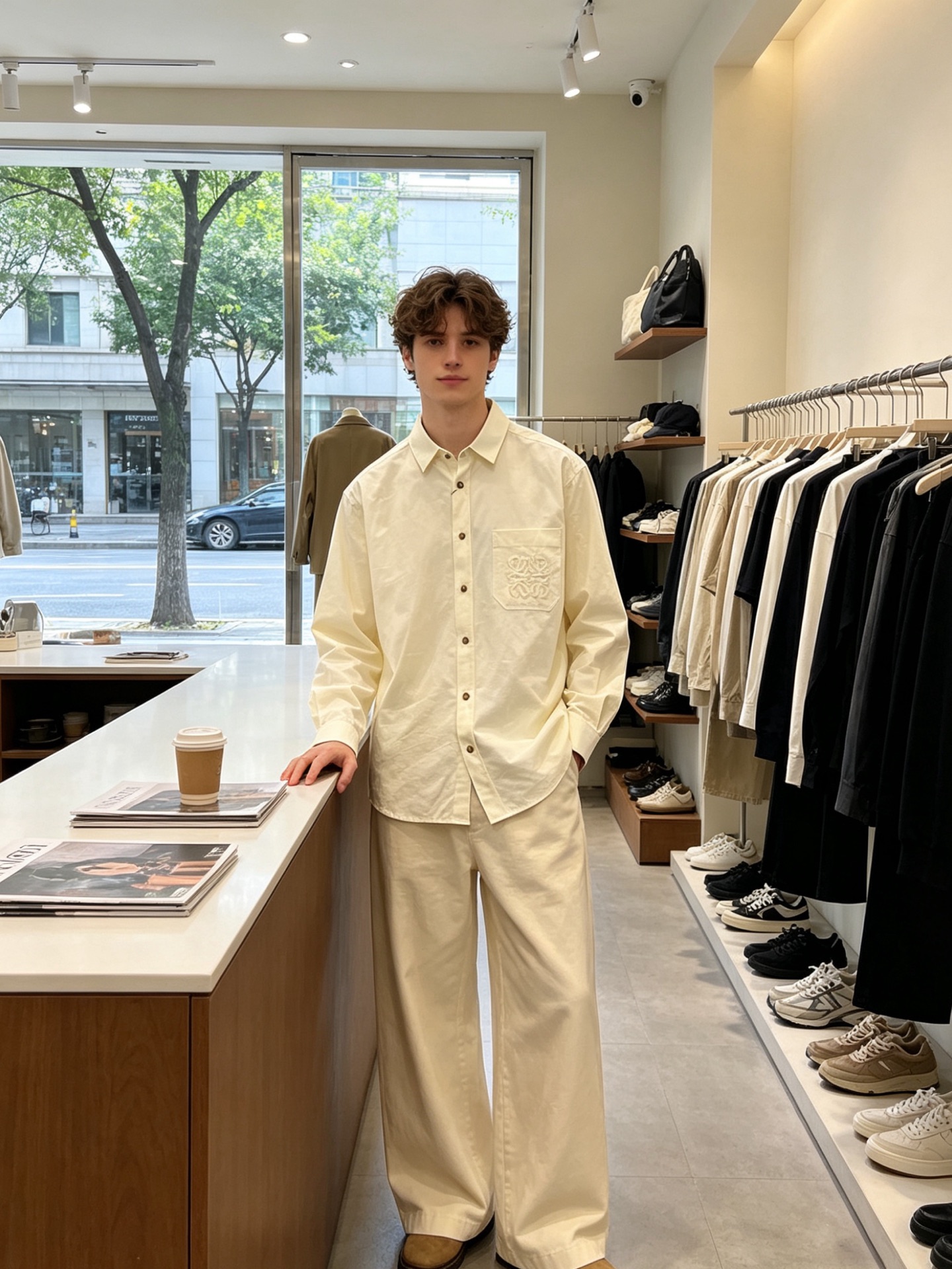 LOEWE罗意威💥砸锅卖铁都要上的新款新款原单男士休闲衬衫👔刺绣莱塞尔长袖衬衫 高端定制 高端版本 时尚