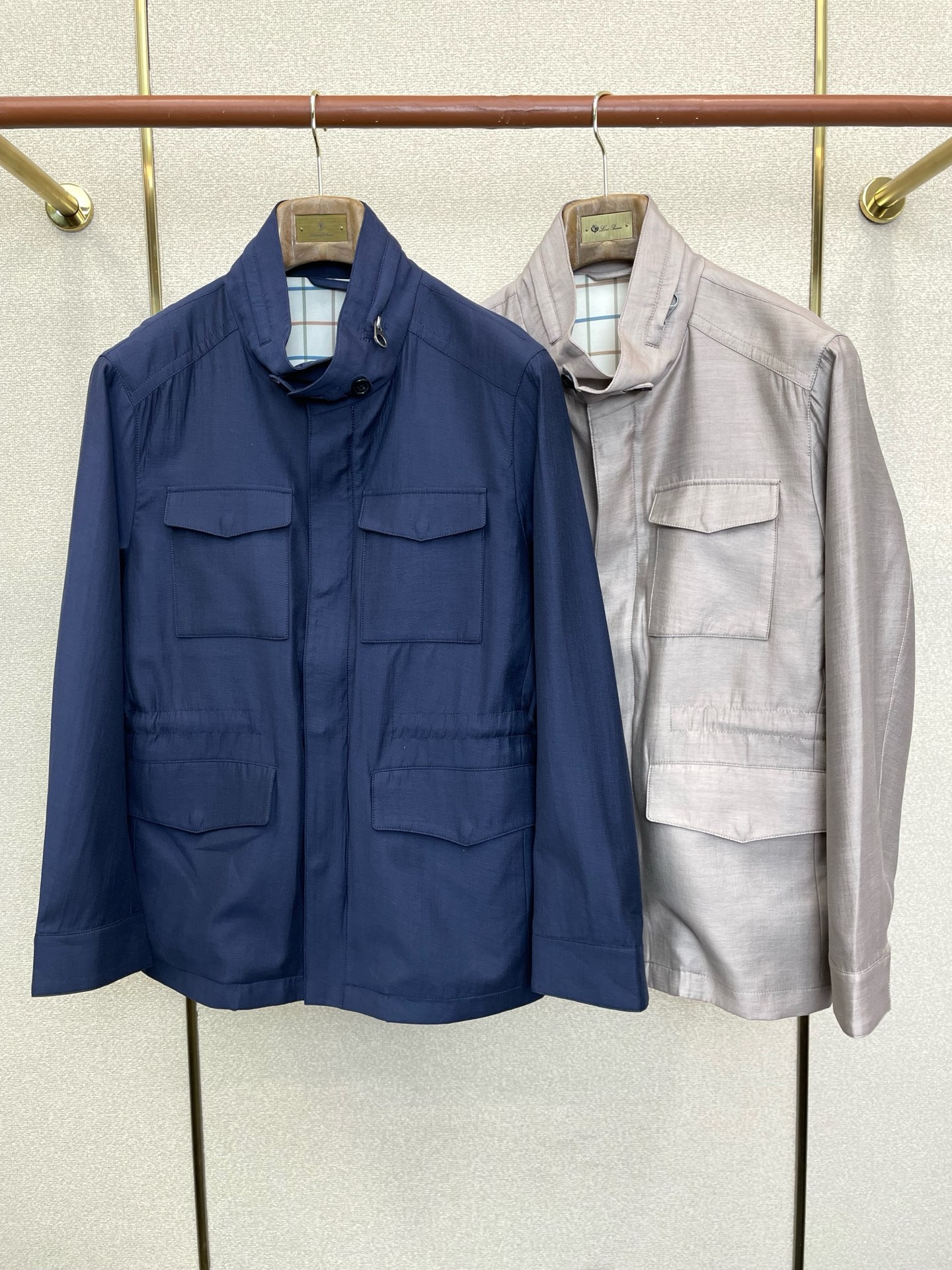 Loro Piana-Loro Piana诺悠翩雅💥砸锅卖铁都要上的新款最新时尚立领亚麻夹克。经典设计感