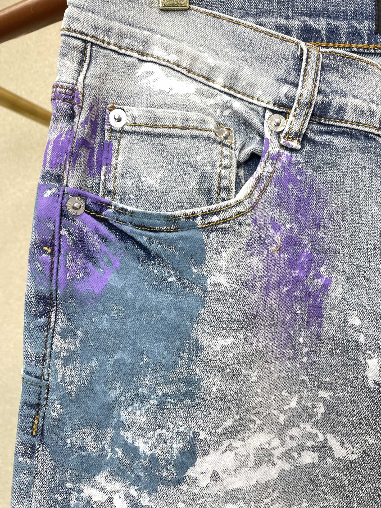 PURPLE BRAND💥砸锅卖铁都要上的新款新款 牛仔裤👖高端版本！专柜定制面料  透气舒适度高，细节