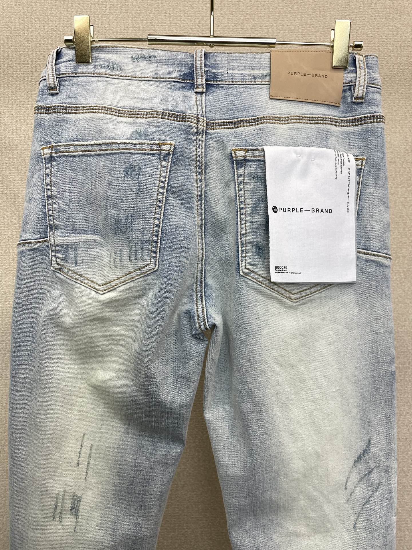 。PURPLE BRAND💥砸锅卖铁都要上的新款新款 牛仔裤👖高端版本！专柜定制面料  透气舒适度高，细