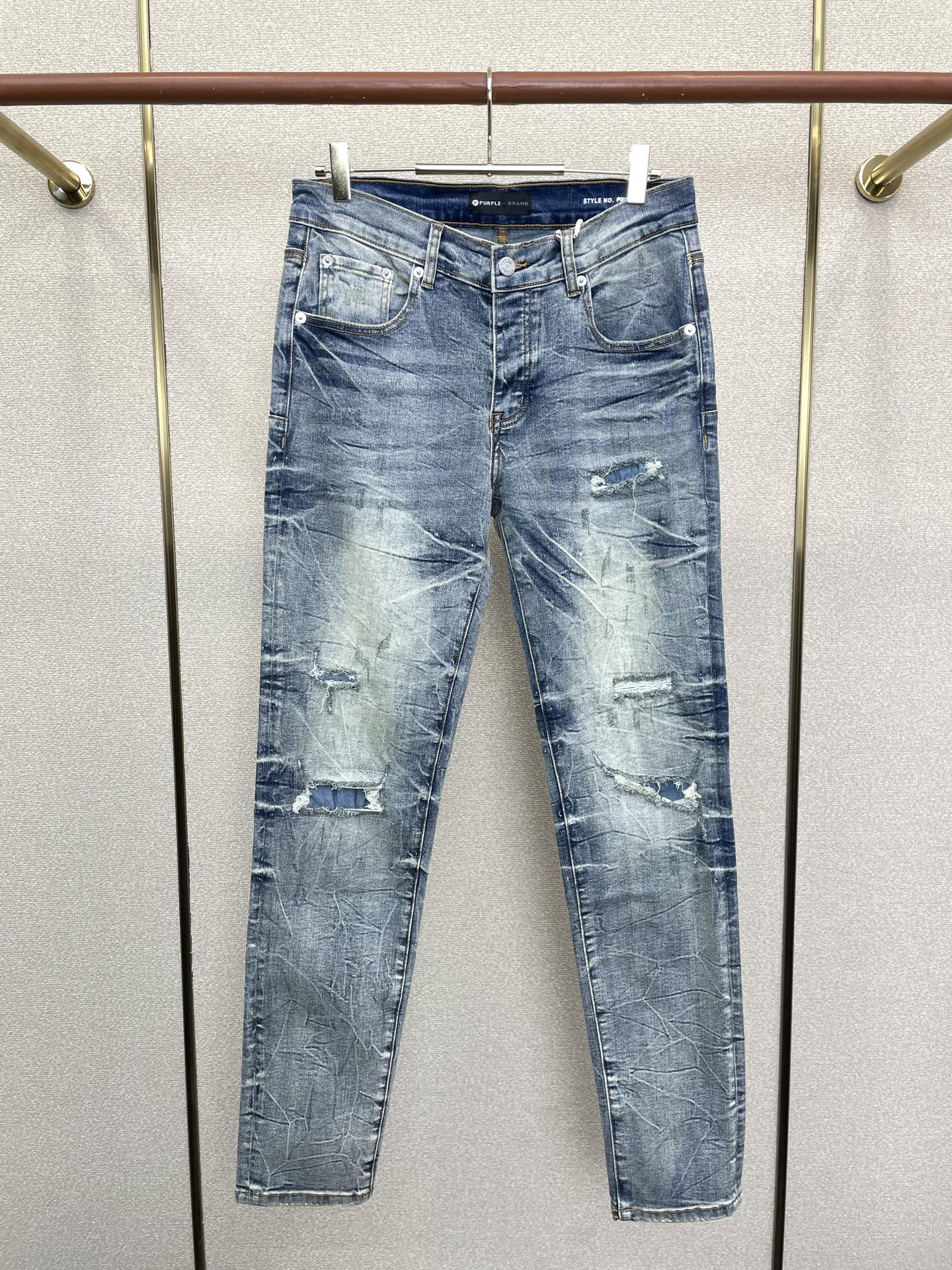 。PURPLE BRAND💥砸锅卖铁都要上的新款新款 牛仔裤👖高端版本！专柜定制面料  透气舒适度高，细