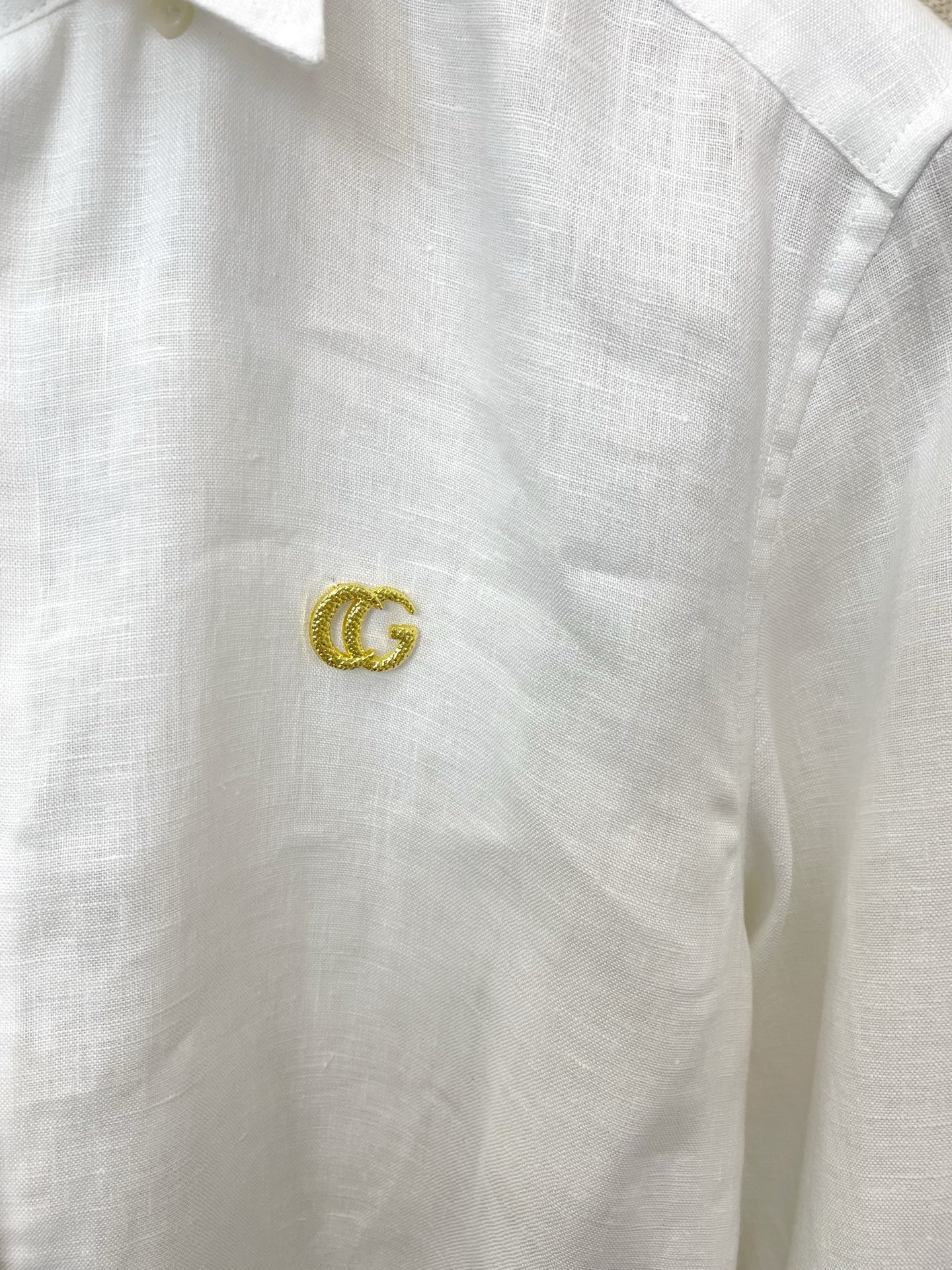 。Gucci古驰💥砸锅卖铁都要上的新款新款原单男士休闲长袖亚麻衬衫 高端定制 高端版本 时尚百搭爆款⚠️