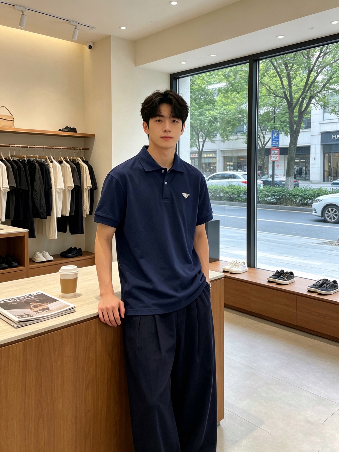 。Prada普拉达💥独家专供新款原单男士休闲短袖 高端定制 高端版本 时尚百搭爆款⚠️⚠️✨✨进口面料 