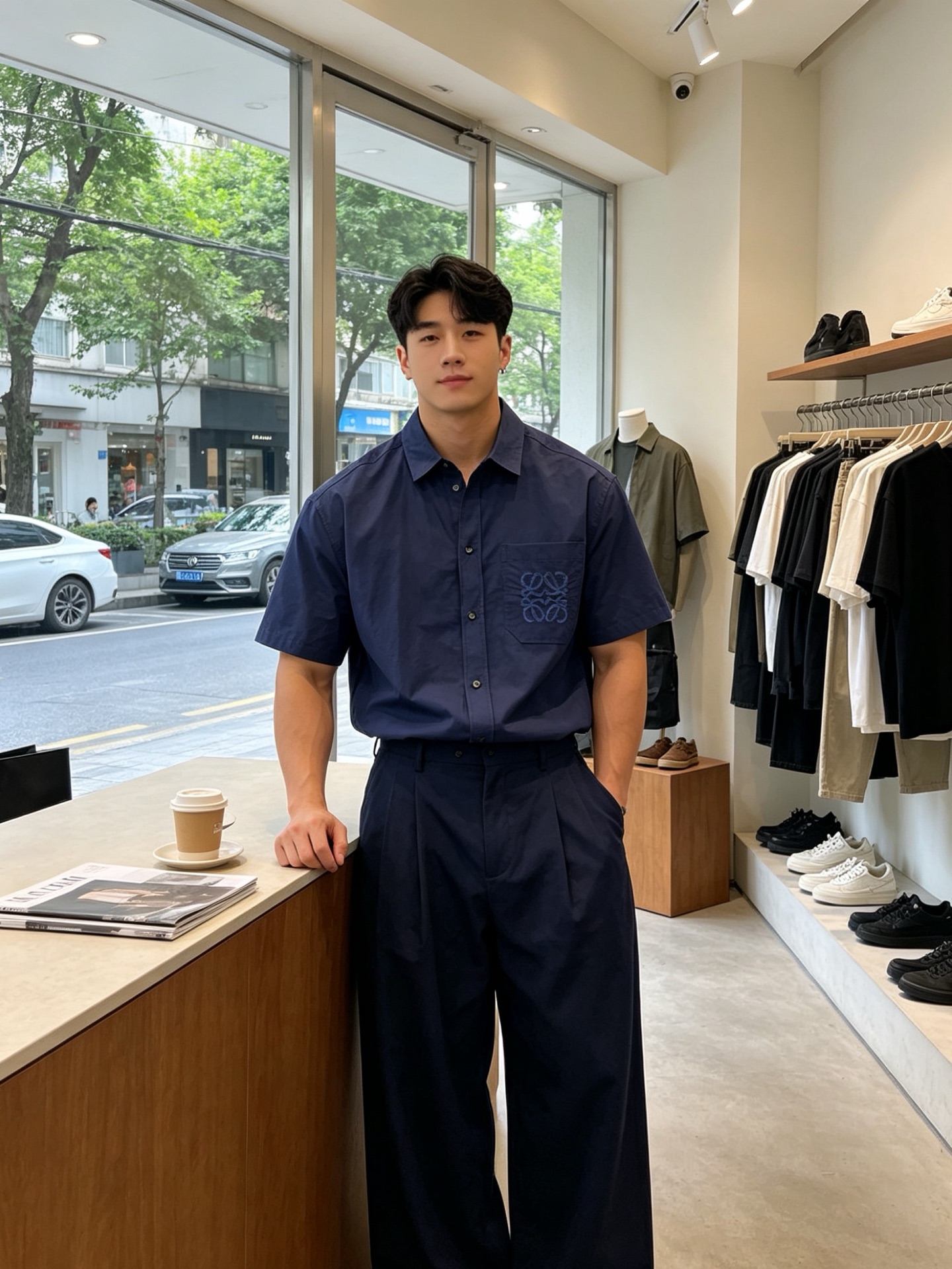 。LOEWE罗意威💥独家专供新款原单男士休闲短袖衬衫 高端定制 高端版本 时尚百搭爆款⚠️⚠️✨✨进口面