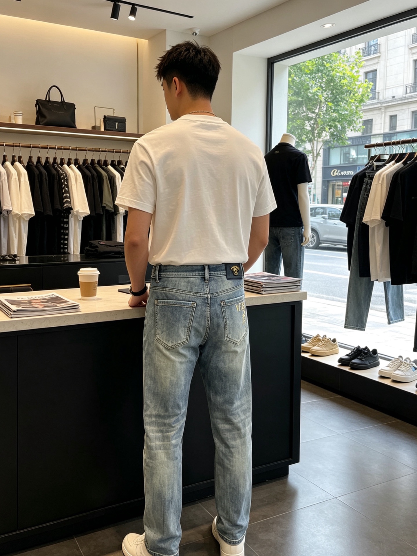 。VERSACE范思哲💥独家专供新款休闲牛仔裤👖高端版本 专柜定制面料 透气舒适度高，细节无可挑剔，品牌