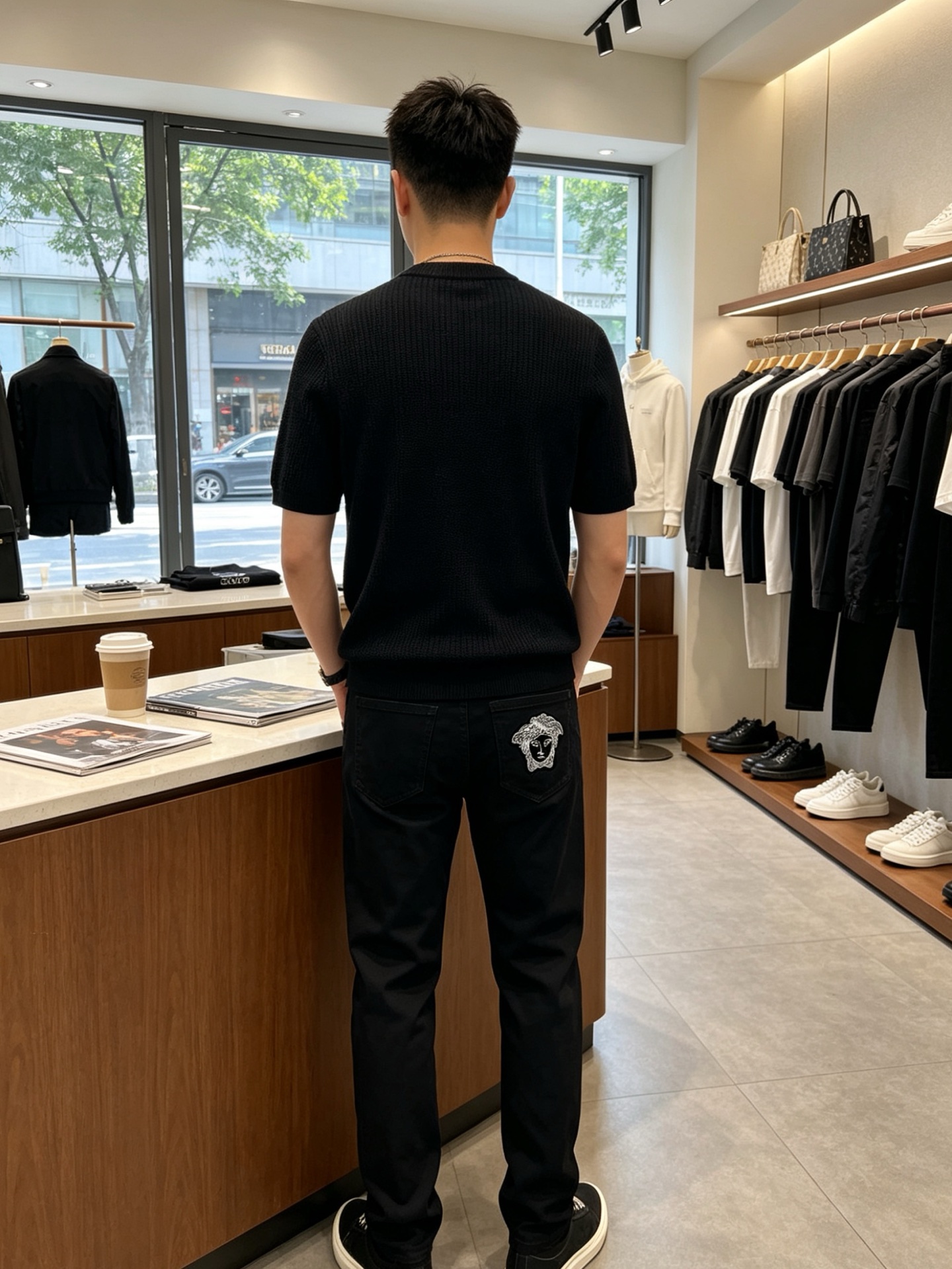 。VERSACE范思哲💥独家专供新款牛仔裤👖高端版本 专柜定制面料 透气舒适度高，细节无可挑剔，品牌元素