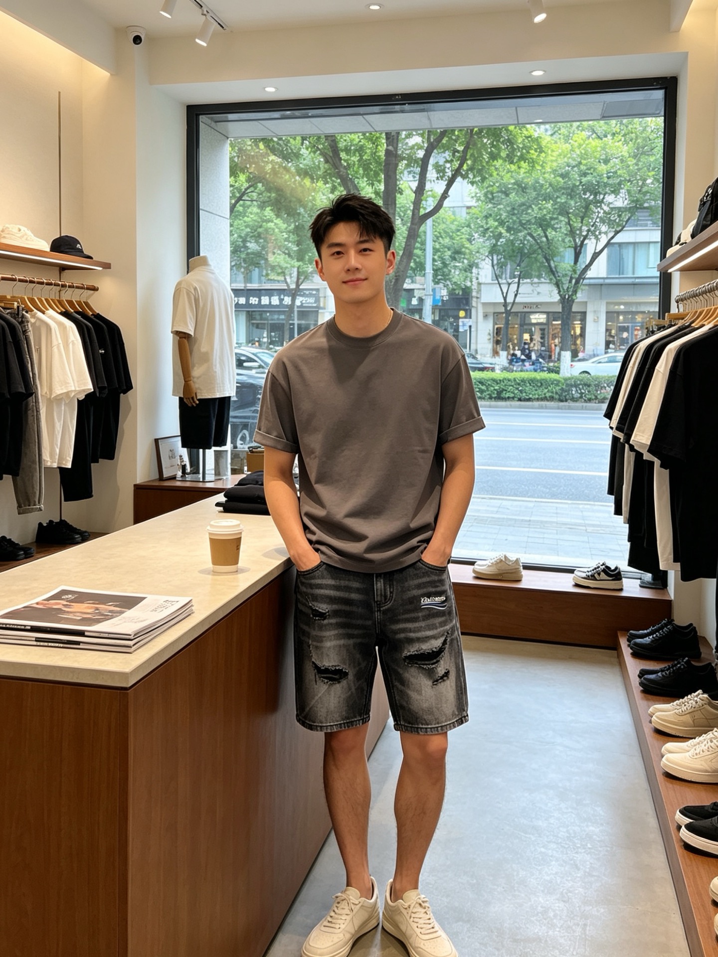 。Balenciaga巴黎世家💥独家专供新款休闲牛仔短裤 高端版本！专柜定制面料 透气舒适度高，细节无可