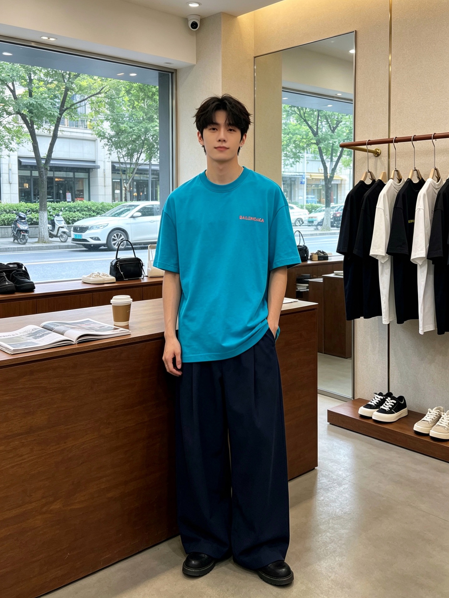 。Balenciaga巴黎世家💥独家专供新款休闲短袖 高端版本！专柜定制面料 透气舒适度高，细节无可挑剔