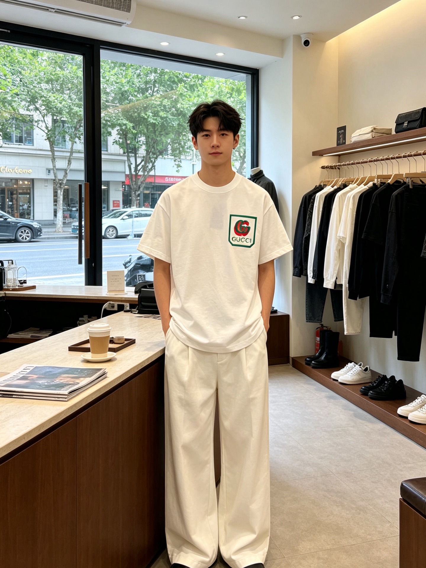 。Gucci古驰💥独家专供新款休闲短袖 高端版本！专柜定制面料 透气舒适度高，细节无可挑剔，品牌元素设计