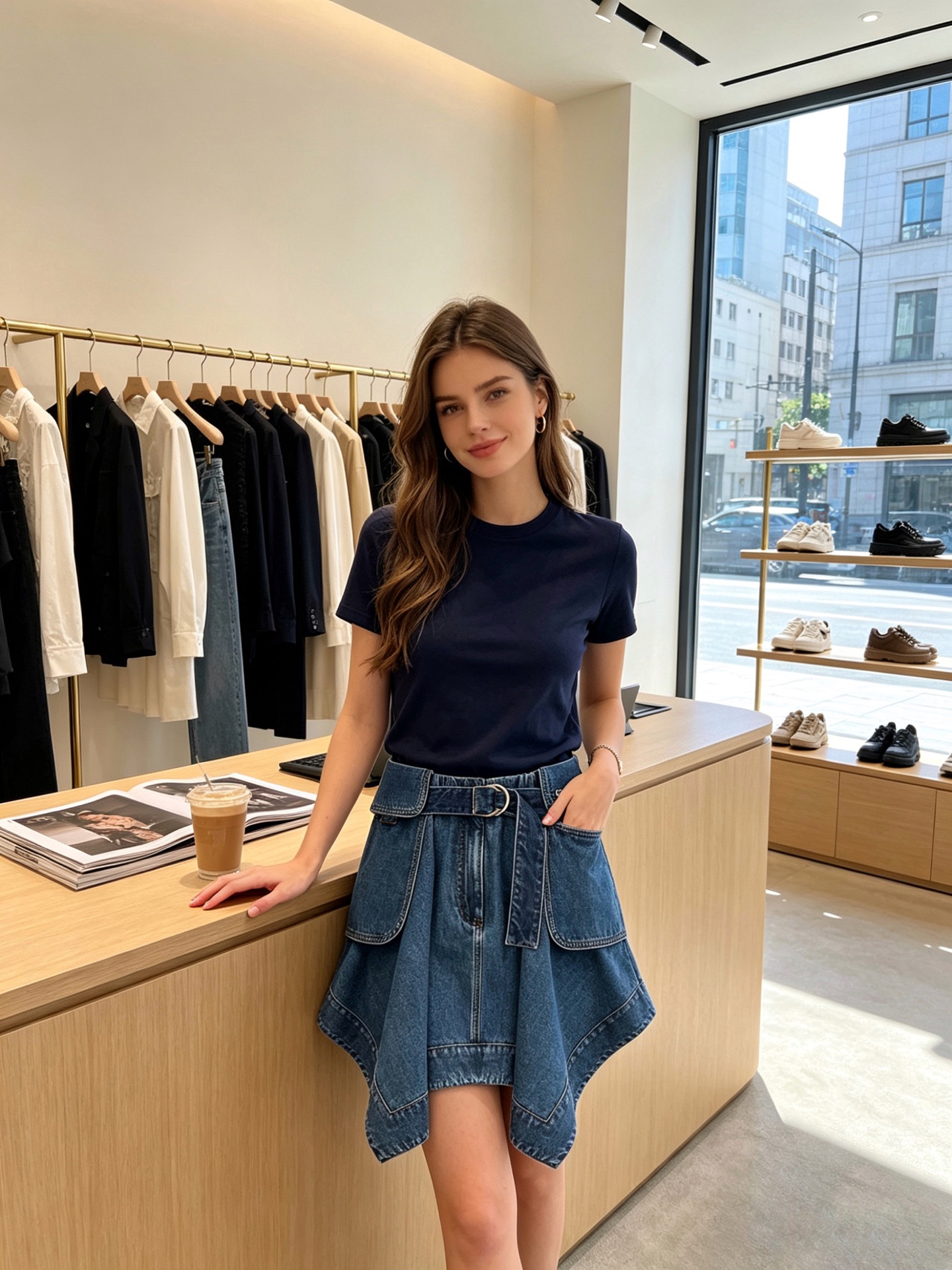 NO:913973,.LOEWE Luo Yiwei's new style women's casual denim skirt, irregular denim skirt, high-end version!  Uniquely designed counter-customized fabrics with high breathability and comfort, impeccable details, brand element design concept, reflecting high quality. It feels delicate and soft!  It presents a casual cut and the upper body shape is awesome!  Code number 32.34.36,,loewe,loewe,skirts,19860909.LOEWE罗意威砸锅卖铁都要上的新款新款女装休闲牛仔短裙不规则牛仔短裙 高端版本！独特设计 专柜定制面料 透气舒适度高,细节无可挑剔,品牌元素设计理念,体现高品质.手感细腻柔软！呈现休闲裁剪,上身版型超赞！码数32.34.36,,loewe,loewe,skirts,,Men's clothing
