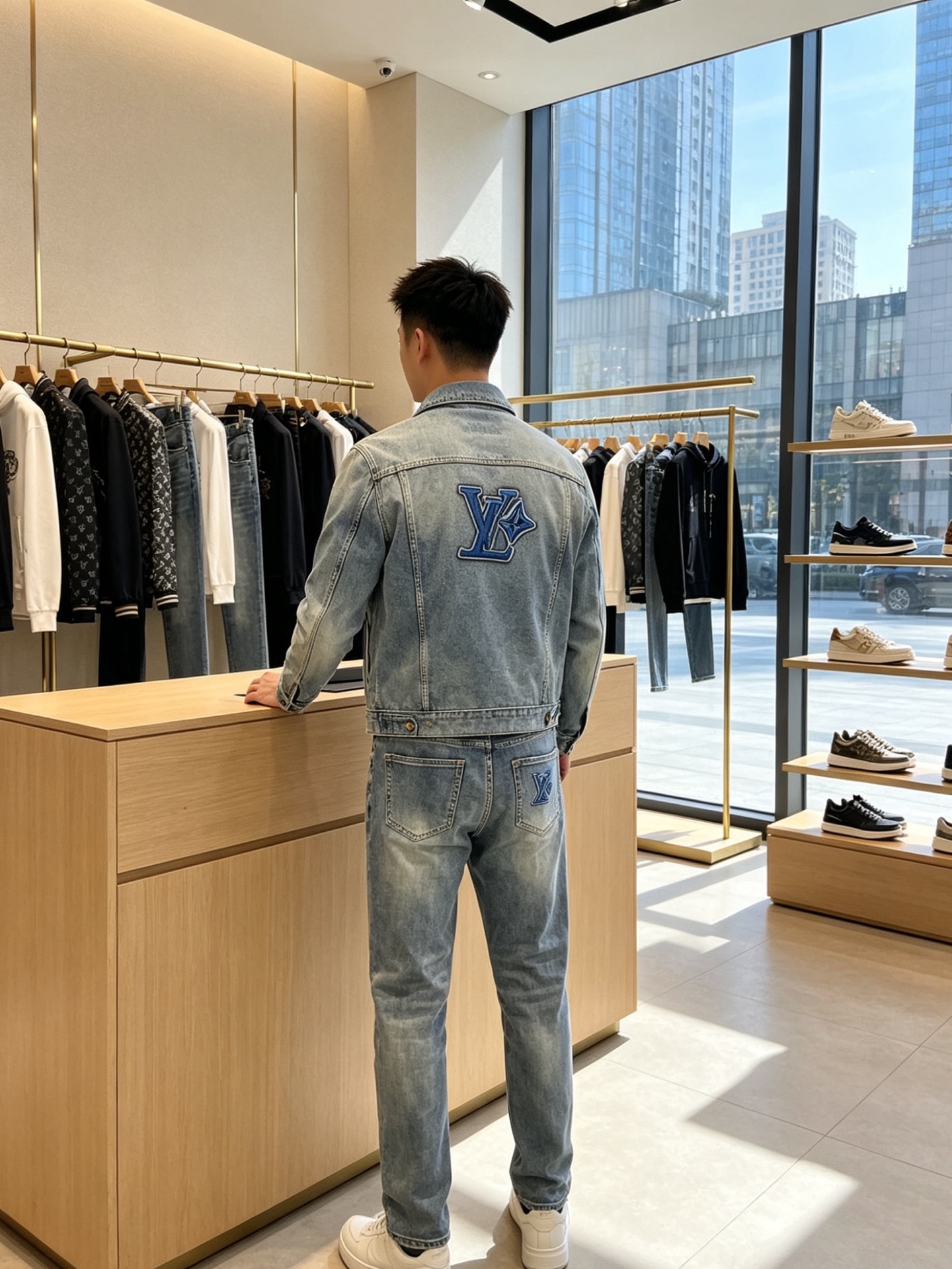 Louis Vuitton路易威登💥砸锅卖铁都要上的新款新款休闲牛仔裤👖高端版本 专柜定制面料 透气舒适度高，细节无可挑