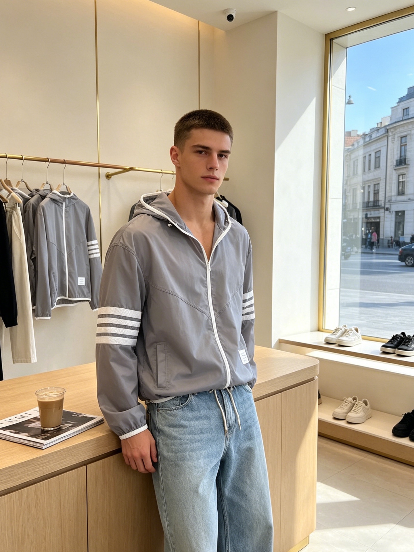 NO:919113,.Thom Browne's new and popular men's casual sun protection jacket, hooded jacket, high-end customization, high-end version, fashionable and versatile imported fabrics, super soft and delicate to the touch, skin-friendly and comfortable to wear, high-end boutique, the upper body is exquisitely made by the OEM, a must-have item for men, complete with three standards, code number 1.2.3.4,,thom browne,jackets & coats,hats,19860909.Thom Browne汤姆布朗砸锅卖铁都要上的新款新款原单男士休闲防晒衣 连帽夹克 高端定制 高端版本 时尚百搭爆款进口面料 手感超柔软细腻 穿着亲肤舒适 高端精品 代工厂精细做上身非常赞 男士必备单品 三标齐全 码数1.2.3.4,,thom browne,jackets & coats,hats,,Men's clothing