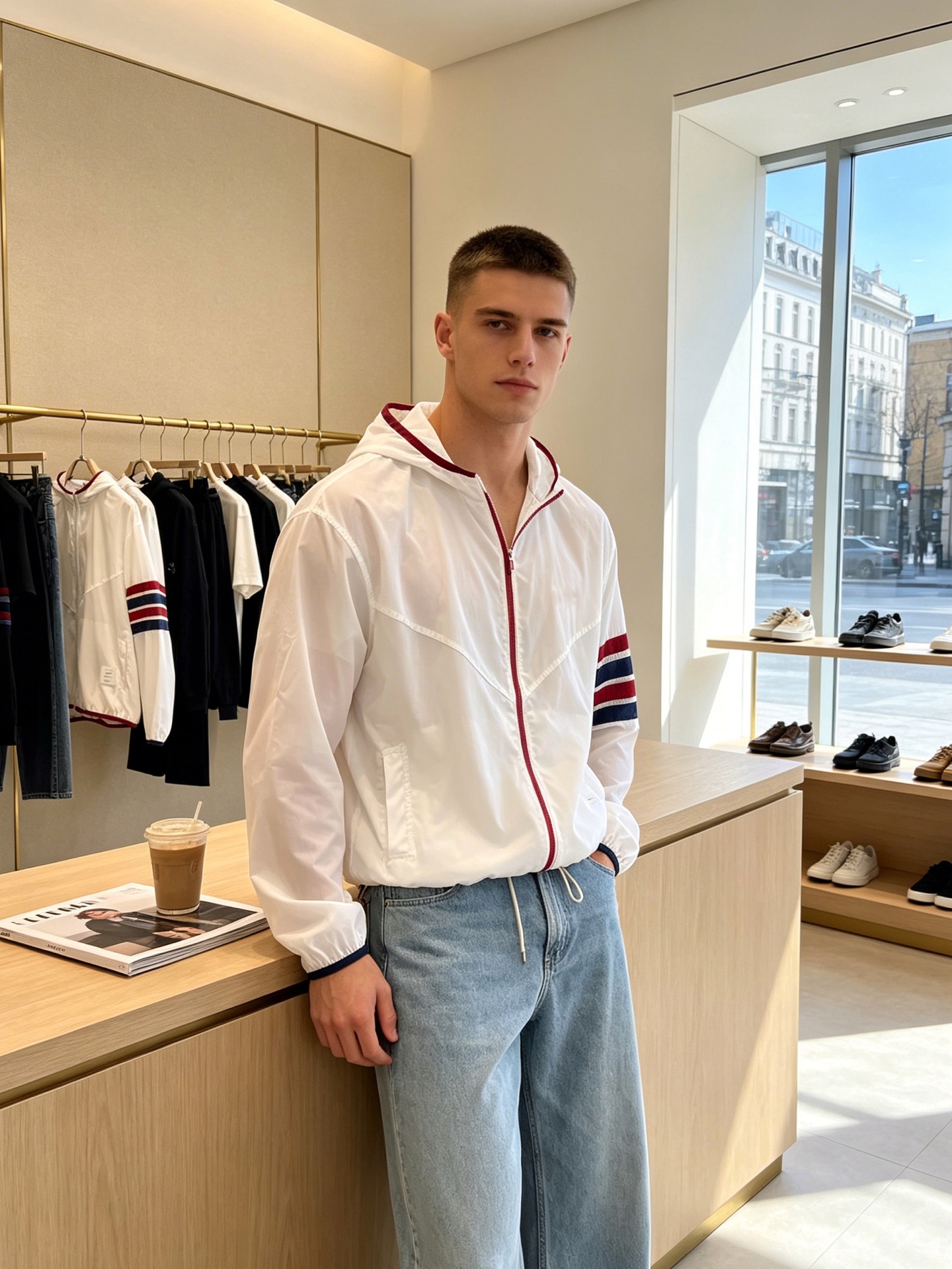 NO:919110,.Thom Browne's new and popular men's casual sun protection jacket, hooded jacket, high-end customization, high-end version, fashionable and versatile imported fabrics, super soft and delicate to the touch, skin-friendly and comfortable to wear, high-end boutique, the upper body is exquisitely made by the OEM, a must-have item for men, complete with three standards, code number 1.2.3.4,,thom browne,jackets & coats,hats,19860909.Thom Browne汤姆布朗砸锅卖铁都要上的新款新款原单男士休闲防晒衣 连帽夹克 高端定制 高端版本 时尚百搭爆款进口面料 手感超柔软细腻 穿着亲肤舒适 高端精品 代工厂精细做上身非常赞 男士必备单品 三标齐全 码数1.2.3.4,,thom browne,jackets & coats,hats,,Men's clothing