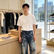 Bottega Veneta葆蝶家💥砸锅卖铁都要上的新款新款休闲牛仔直筒裤👖高端版本 专柜定制面料 透气舒适度高,细节无 Bottega Veneta葆蝶家💥砸锅卖铁都要上的新款新款休闲牛仔直筒裤👖高端版本 专柜定制面料 透气舒适度高,细节无