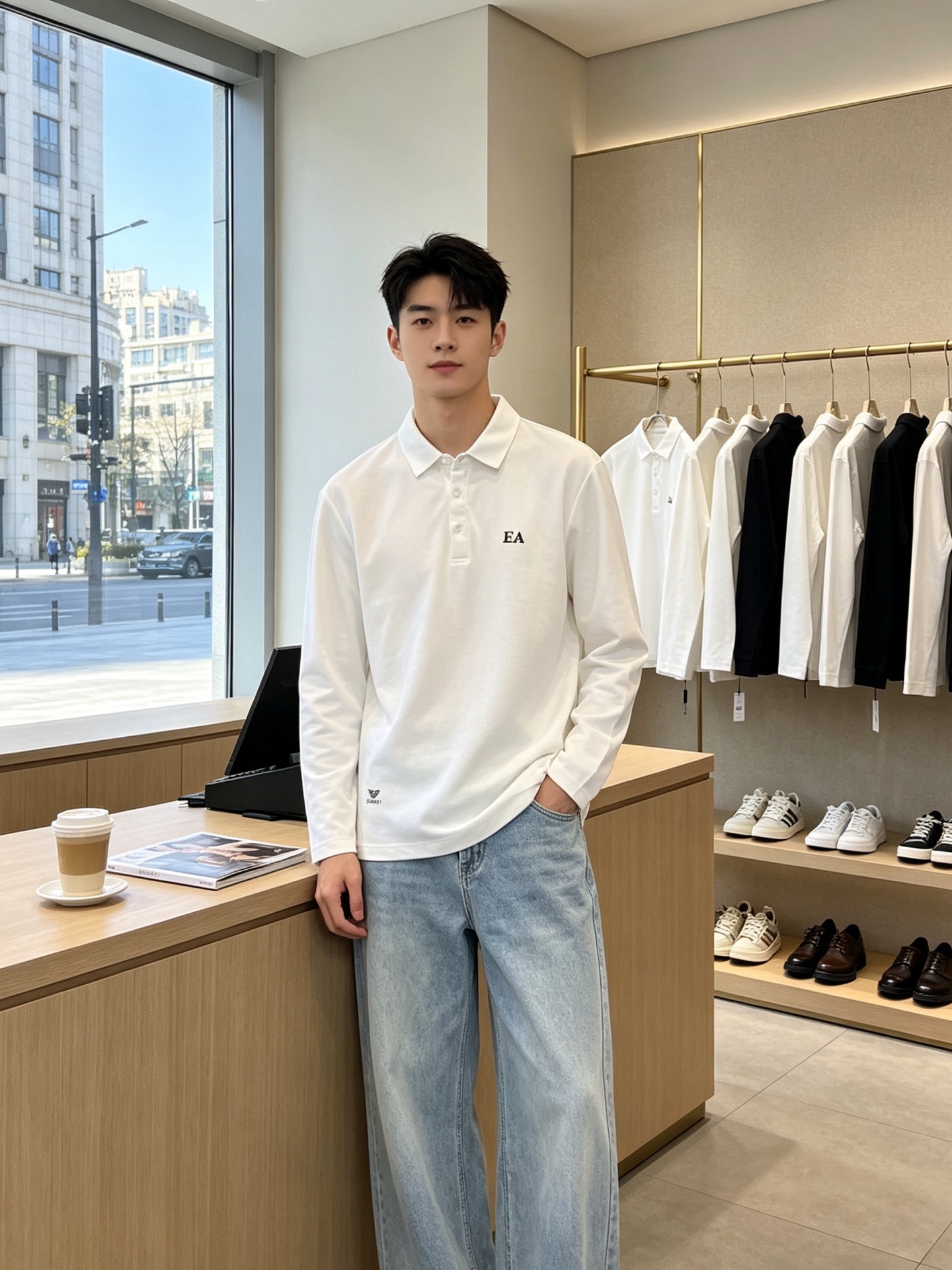 ARMANI阿玛尼💥砸锅卖铁都要上的新款新款原单男士休闲长袖 高端定制 高端版本 时尚百搭爆款⚠️⚠️✨✨进口面料 手感